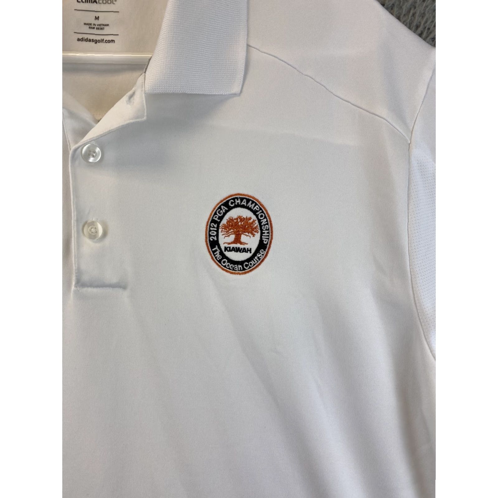 Adidas Adidas Men's White & Black Short Sleeve Polo Golf Shirt Size Medium/ 87-67 Size US M / EU 48-50 / 2 - 4 Thumbnail