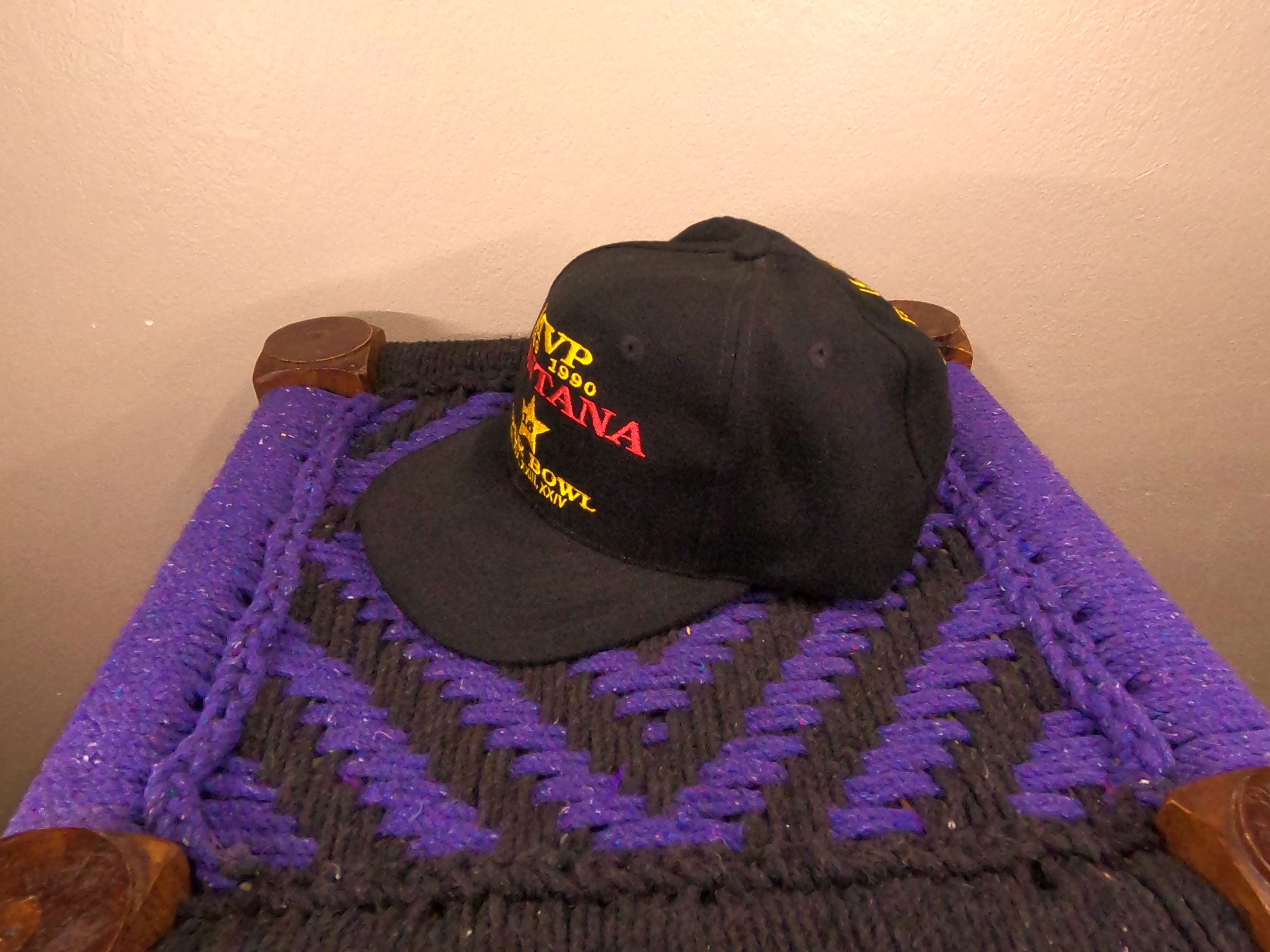 La Gear Joe Montana MVP 1989/1990 Superbowl Hat Vintage 80s Size ONE SIZE - 2 Thumbnail