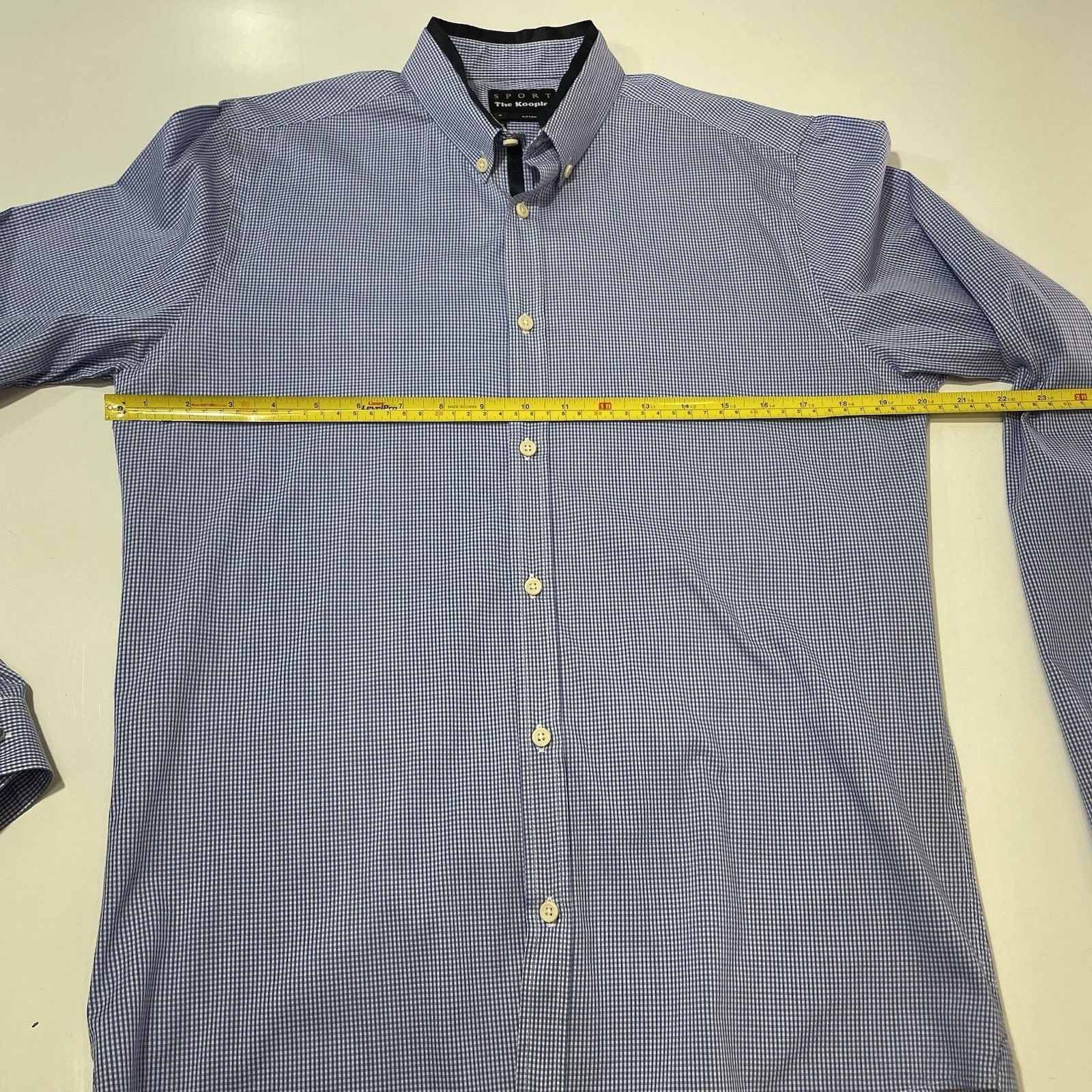 The Kooples The Kooples Sport Fitted Shirt Blue Micro-Check Size S Size US S / EU 44-46 / 1 - 5 Thumbnail