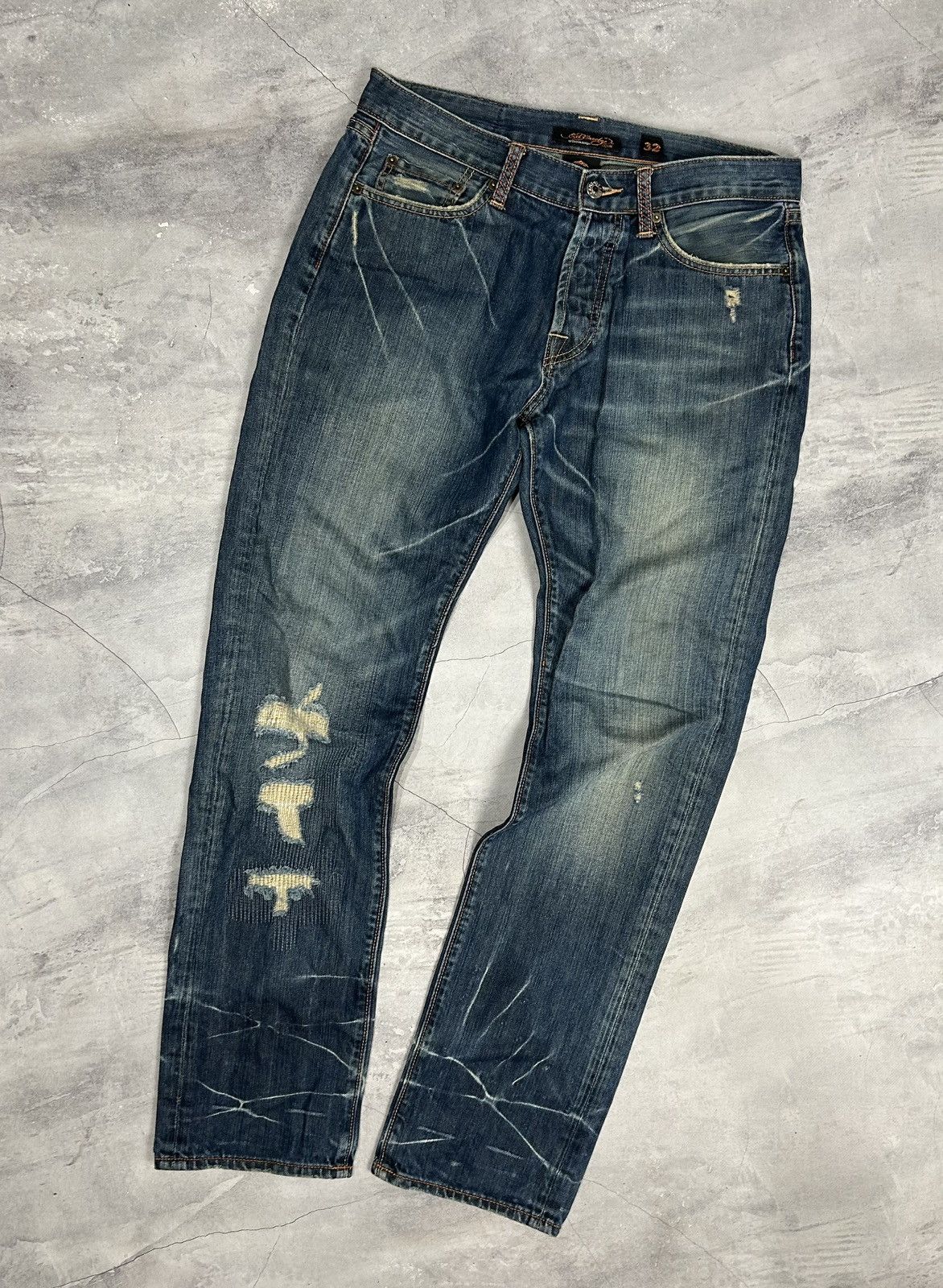 Ed Hardy Rare Ed Hardy Jeans Embroidered Tigers Size US 32 / EU 48 - 7 Thumbnail