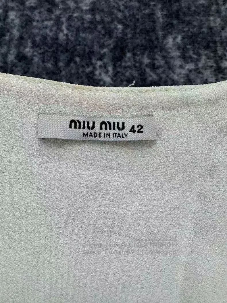 Miu Miu Miu Miu Star Print Silk Dress. Size US 42 / EU 58 - 3 Thumbnail