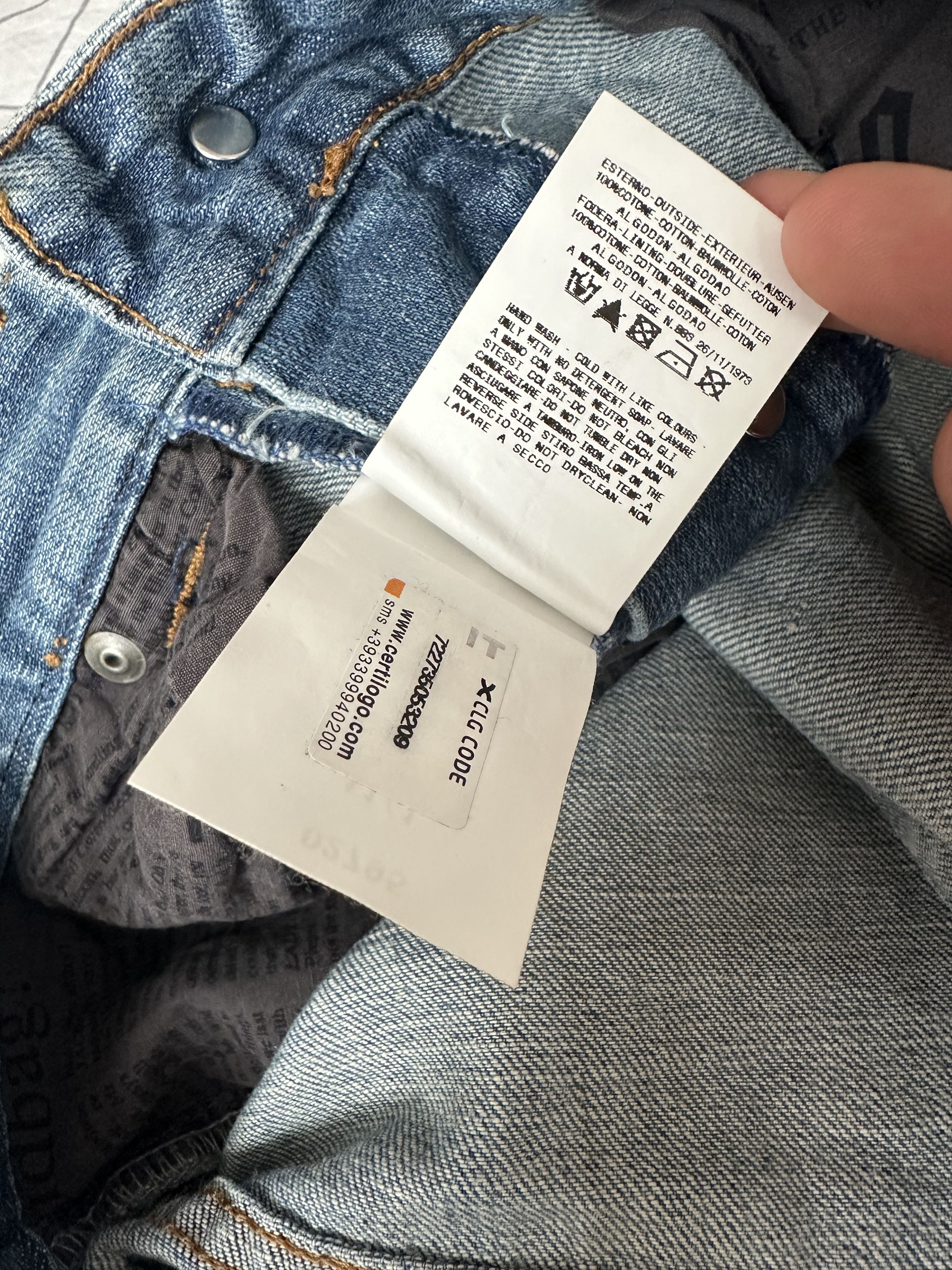 John Galliano Galliano Gazette Newspaper Light Blue Denim Size US 33 - 8 Thumbnail