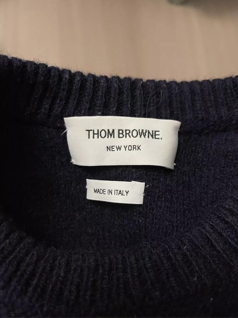Thom Browne Thom Browne size4 Ma Hai Mao round neck sweater Size US XL / EU 56 / 4 - 5 Thumbnail