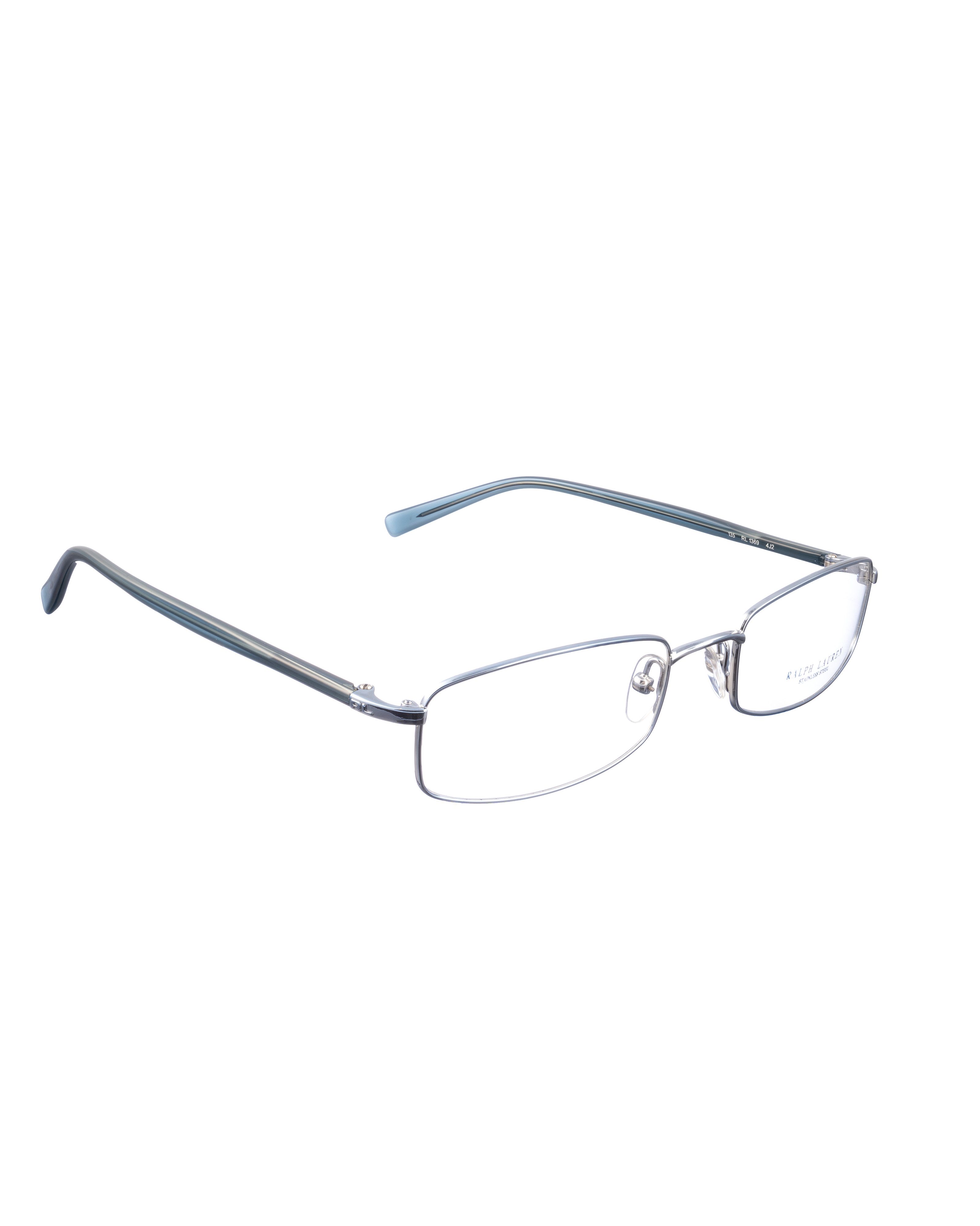 Ralph Lauren Ralph Lauren 00s Blue Metallic Rectangular Glasses Size ONE SIZE - 1 Thumbnail