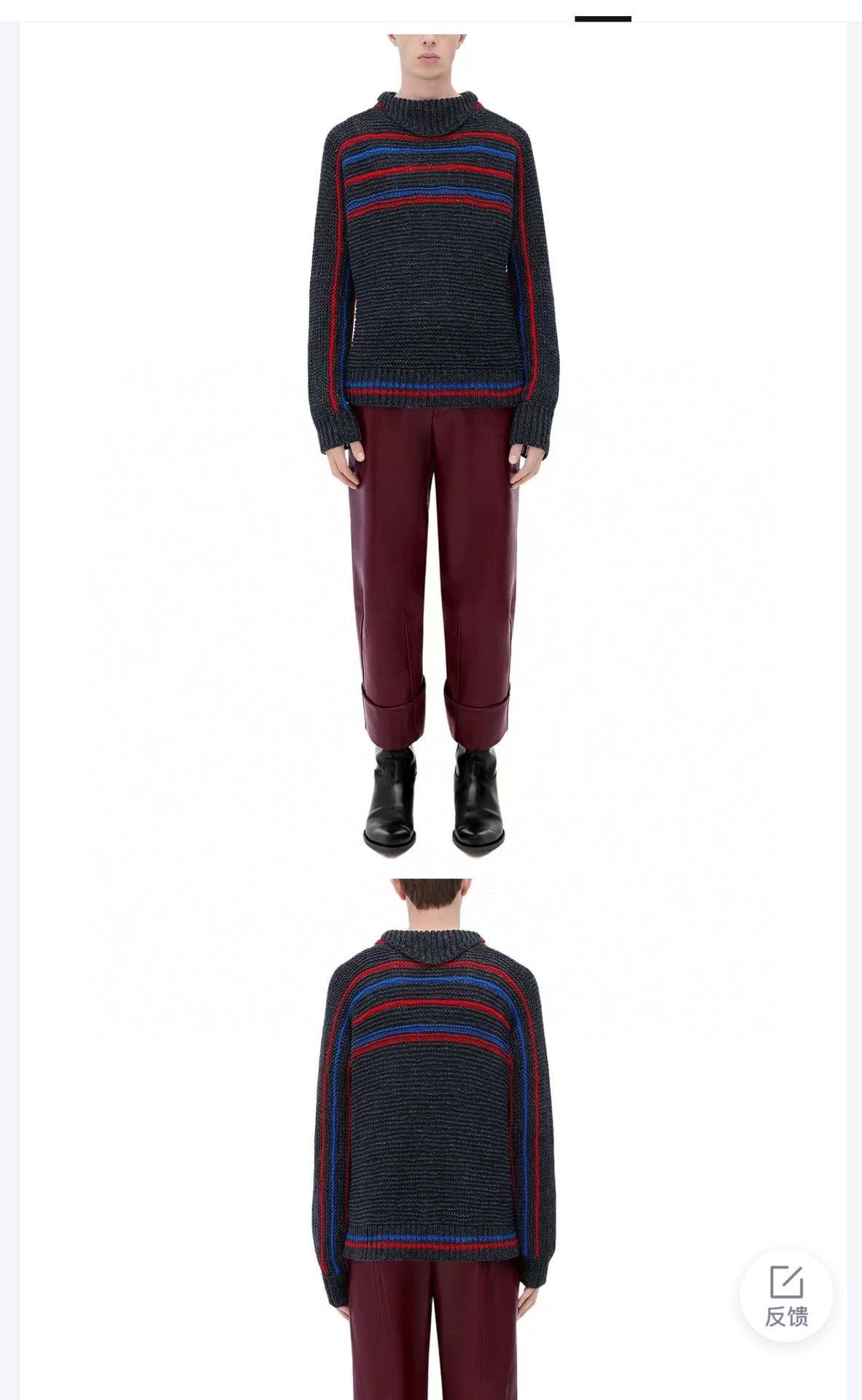Bottega Veneta multicolored knitted turtleneck sweater for men Size US M / EU 48-50 / 2 - 8 Thumbnail