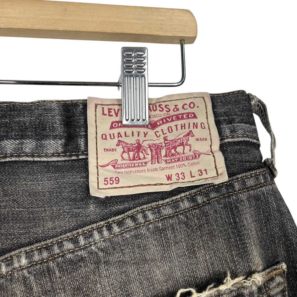 Levi's Vintage Levis Lot 559 Distressed Denim Jeans Size US 34 / EU 50 - 16 Thumbnail