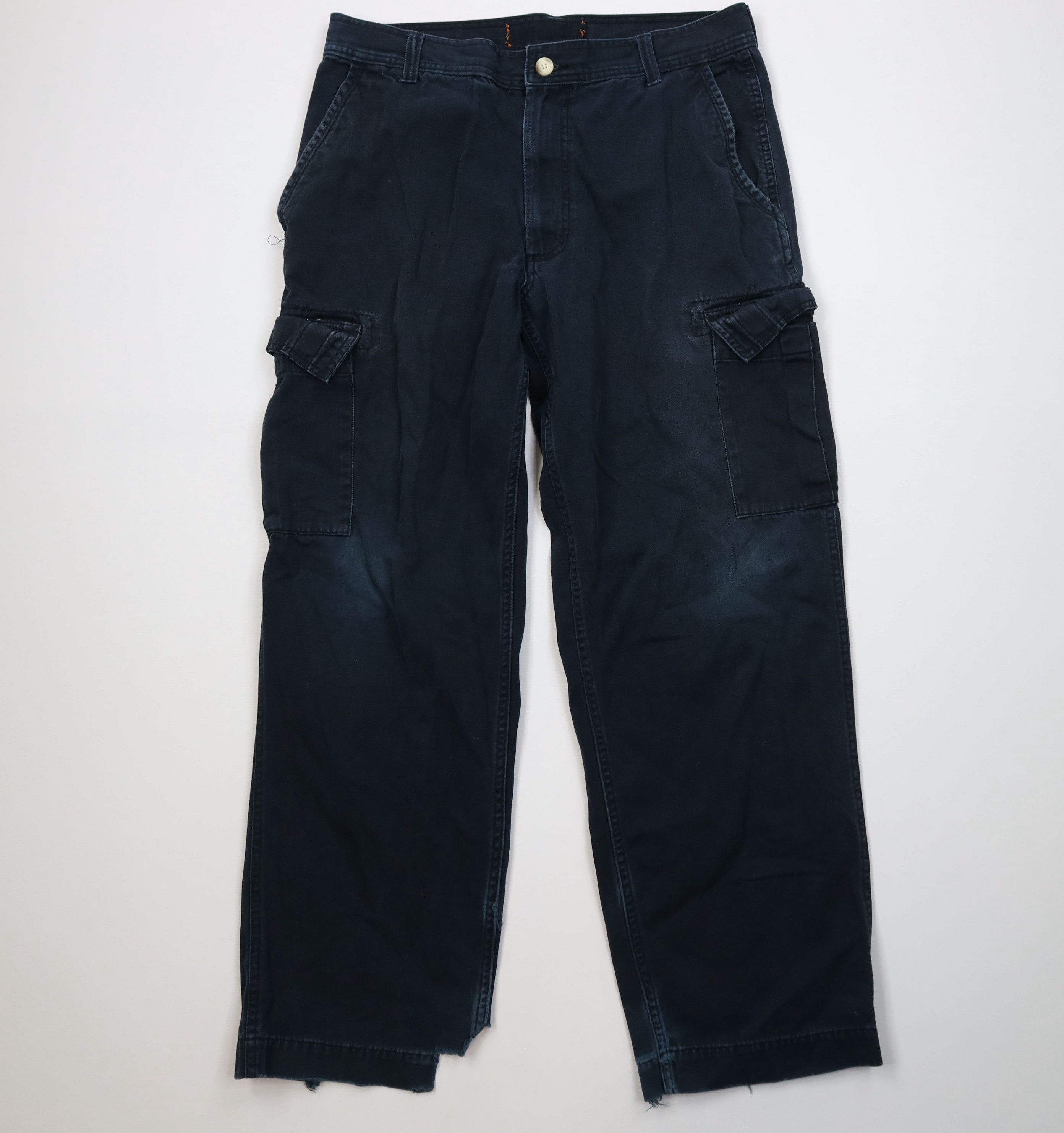 Vintage Vintage 90s Y2K Streetwear Baggy Wide Leg Cargo Pants Blue Size US 34 / EU 50 - 1 Thumbnail