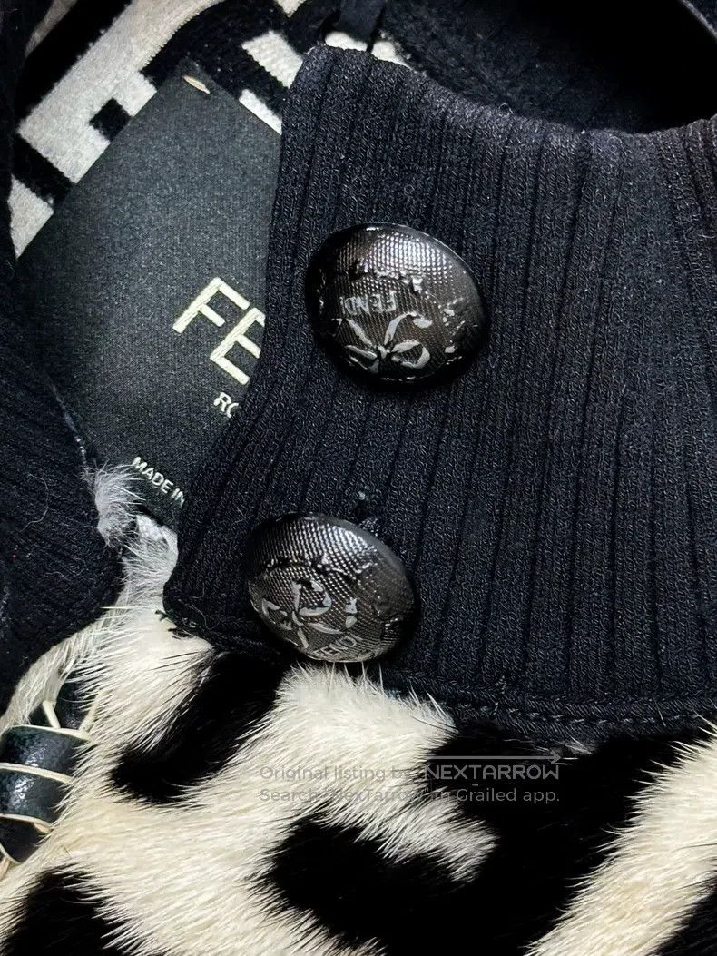 Fendi Fendi Black and white old flower double F full logo patter Size M / US 6-8 / IT 42-44 - 3 Thumbnail