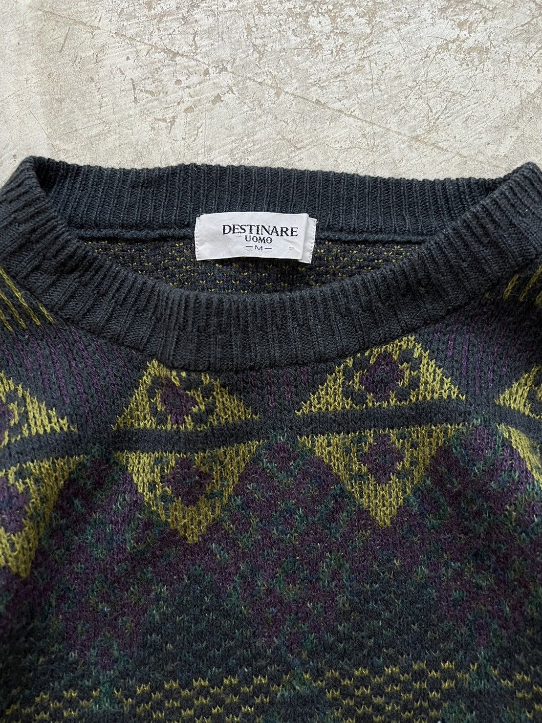Vintage Vtg Destinare Uomo Multicolour Pullover Knit Sweater Size US S / EU 44-46 / 1 - 4 Thumbnail
