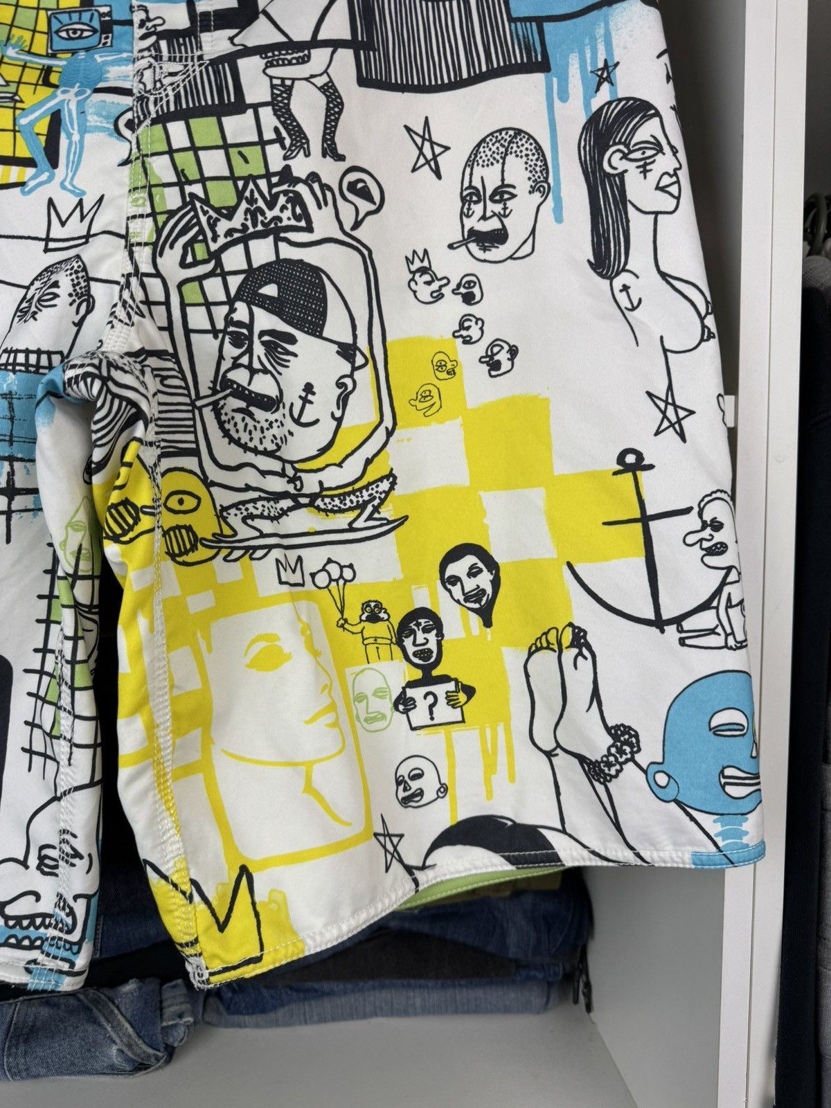 Quiksilver Quiksilver Off The Lip Board Shorts Swim Trunks Graffiti Y2K Size US 34 / EU 50 - 10 Thumbnail
