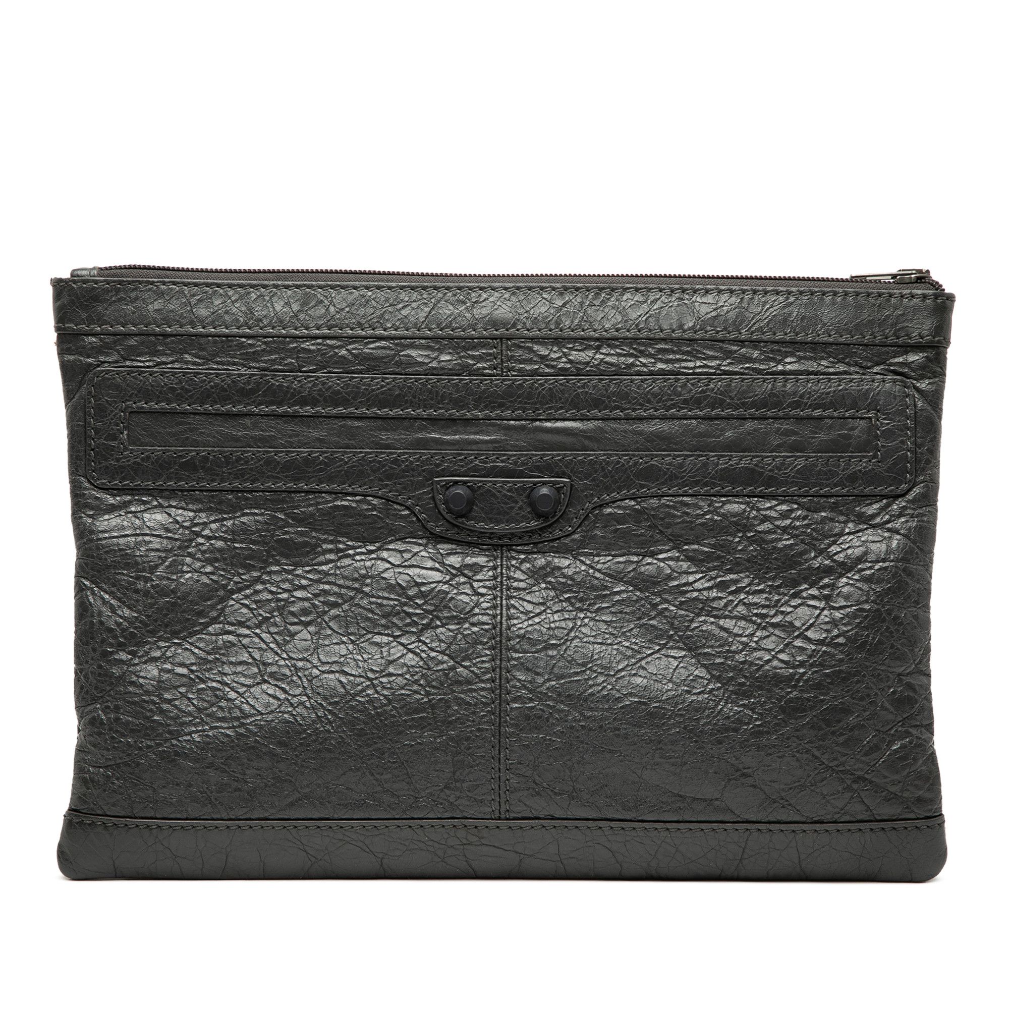 Balenciaga Balenciaga Lambskin Motocross Classic Clip M Clutch Size ONE SIZE - 1 Thumbnail