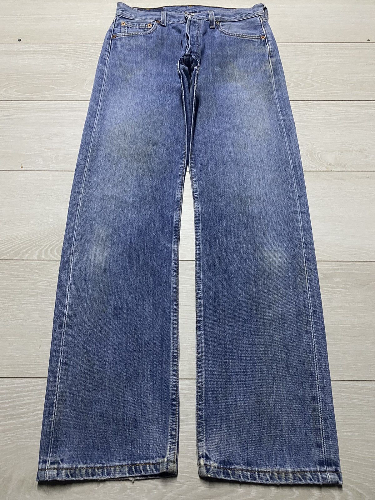Levi's Vintage Levis 501 90s ButtonFly Grunge Distressed Jeans Size US 29 - 1 Thumbnail