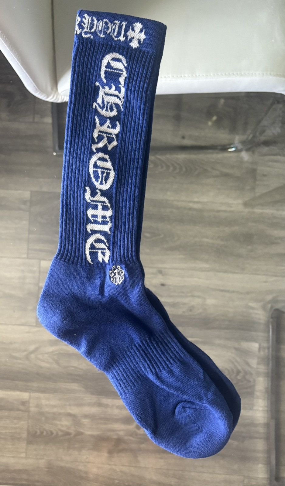 Chrome Hearts Chrome hearts blue logo socks | Grailed
