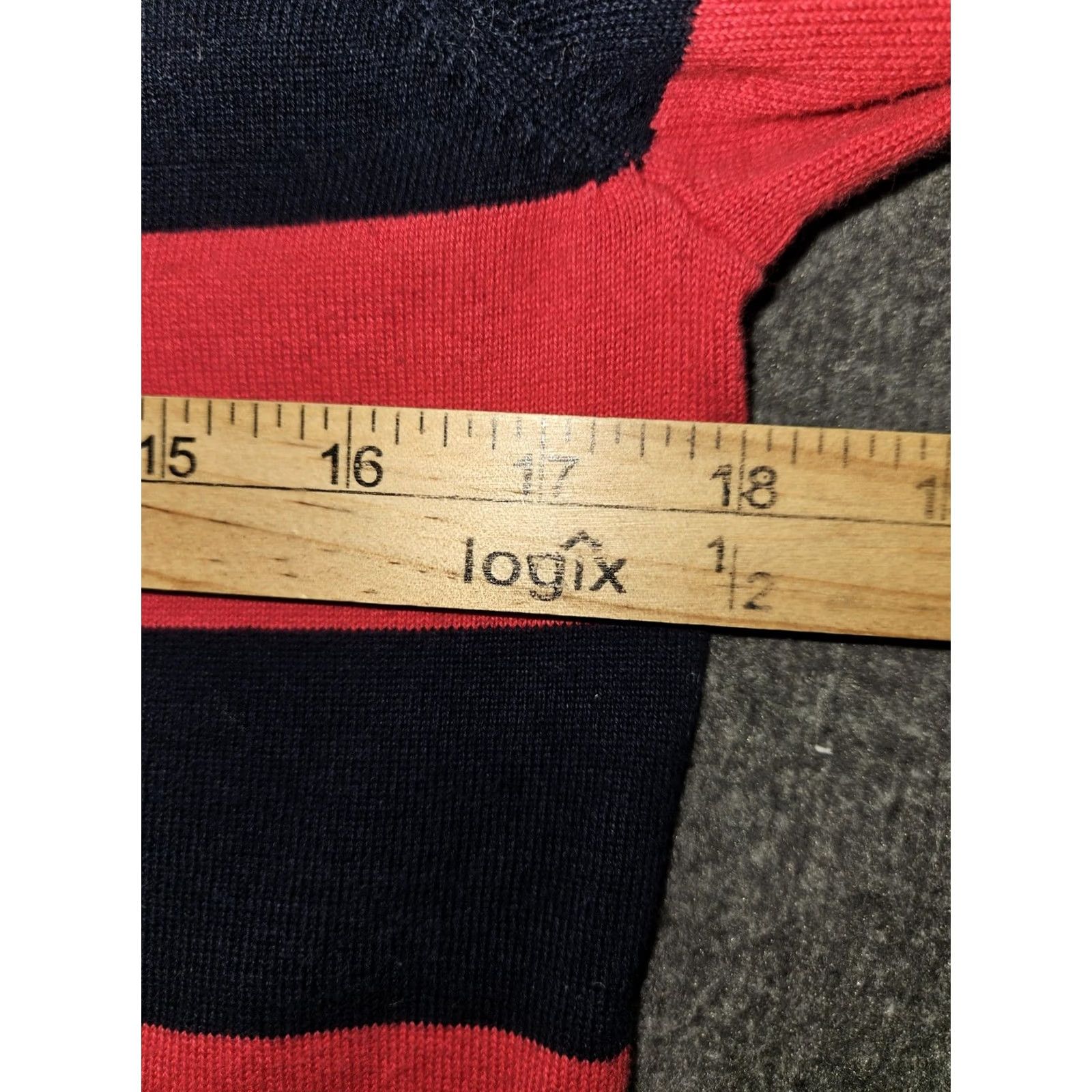 Tommy Hilfiger Tommy Hilfiger Sweater Womens Medium Navy Blue Pink Classic Striped Pullover Size M / US 6-8 / IT 42-44 - 4 Thumbnail