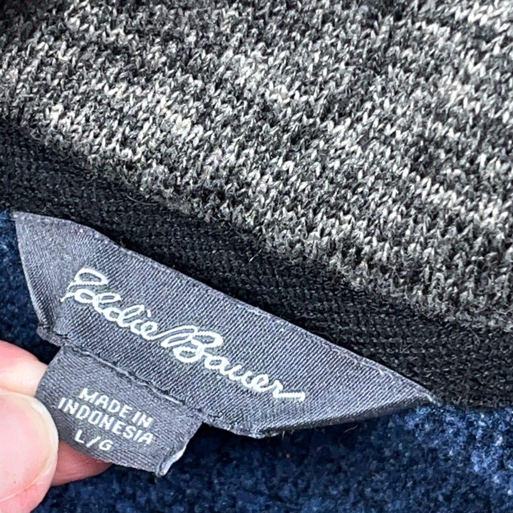 Eddie Bauer Eddie Bauer Sweater Men Large Blue Pullover Quarter Zip Fleece Jacket Heather B Size US L / EU 52-54 / 3 - 3 Thumbnail