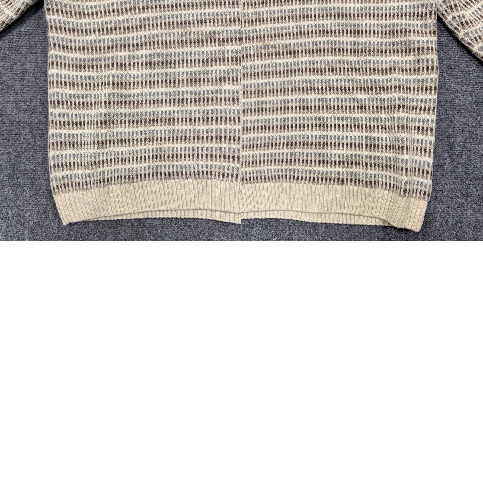 Tasso Elba Tasso Elba Sweater Shirt XL Mens Pullover Multicolor Knitted Quarter Zip Striped Elbow Patch Cotton Acrylic Size US XL / EU 56 / 4 - 9 Thumbnail