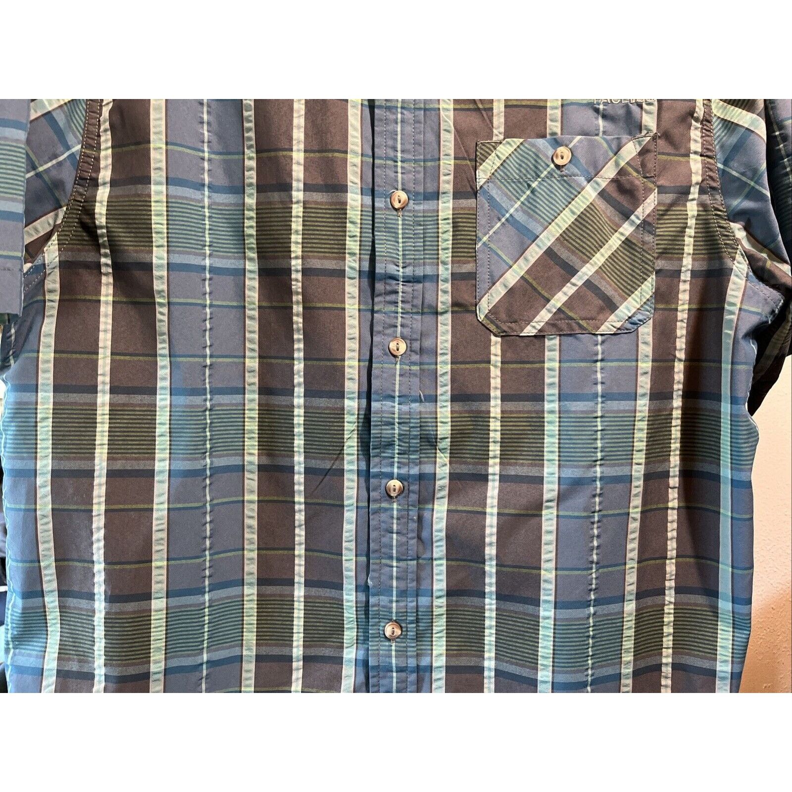 The North Face The North Face Men Shirt L Blue Plaid Button Up Short Sleeve Size US L / EU 52-54 / 3 - 6 Thumbnail