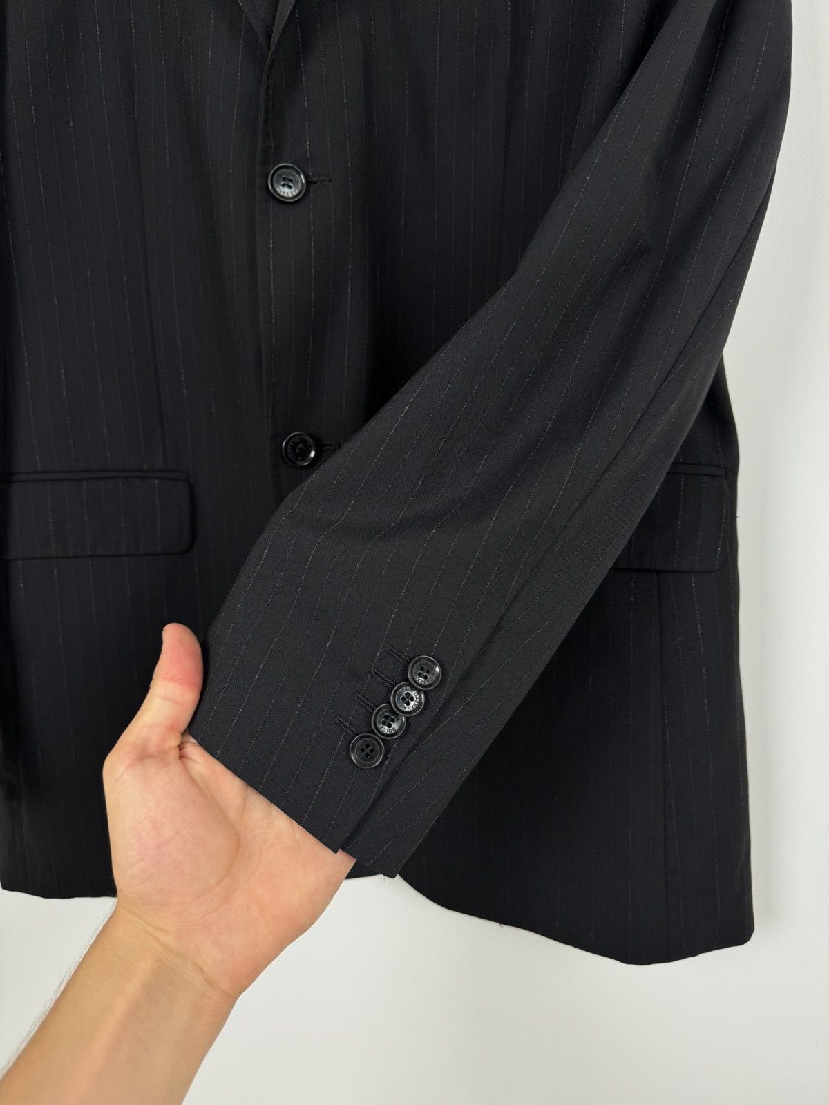 Dolce & Gabbana Dolce&Gabbana Striped Viscose Blend Classic Black Suit Size 54R - 8 Thumbnail