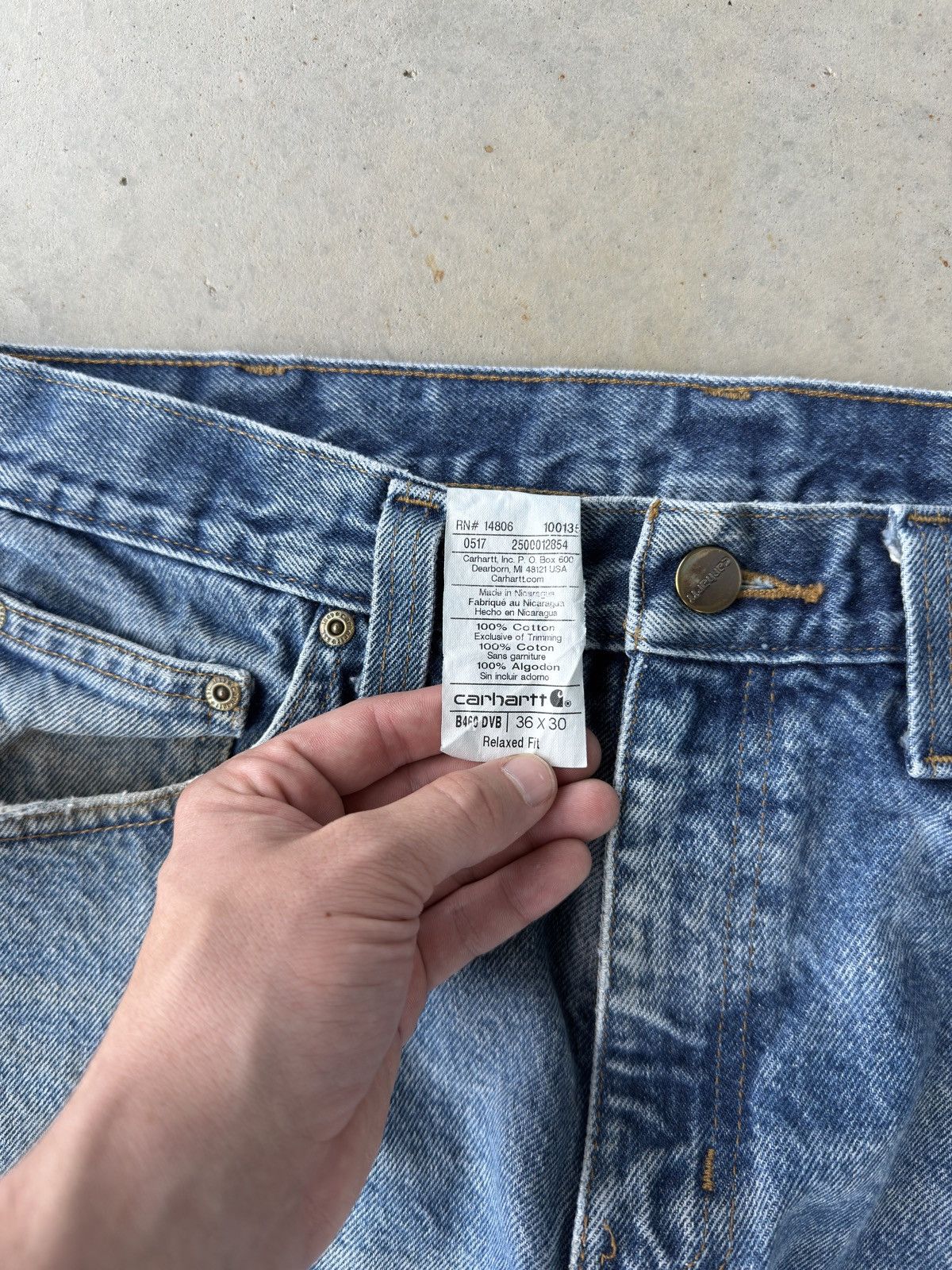Carhartt Vintage 90s Carhartt Denim Workwear Jeans Size US 36 / EU 52 - 6 Thumbnail