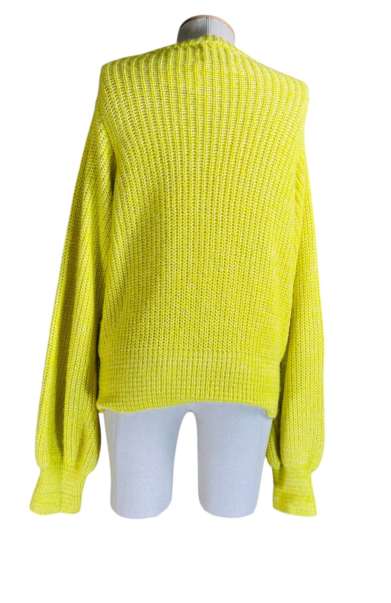 Yellow Cotton Cardigan Mohair