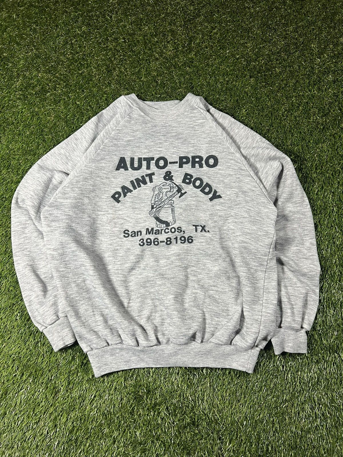 Vintage Vintage 80s Auto Shop Paint and Body Mechanic Fall Crewneck Size US L / EU 52-54 / 3 - 1 Thumbnail