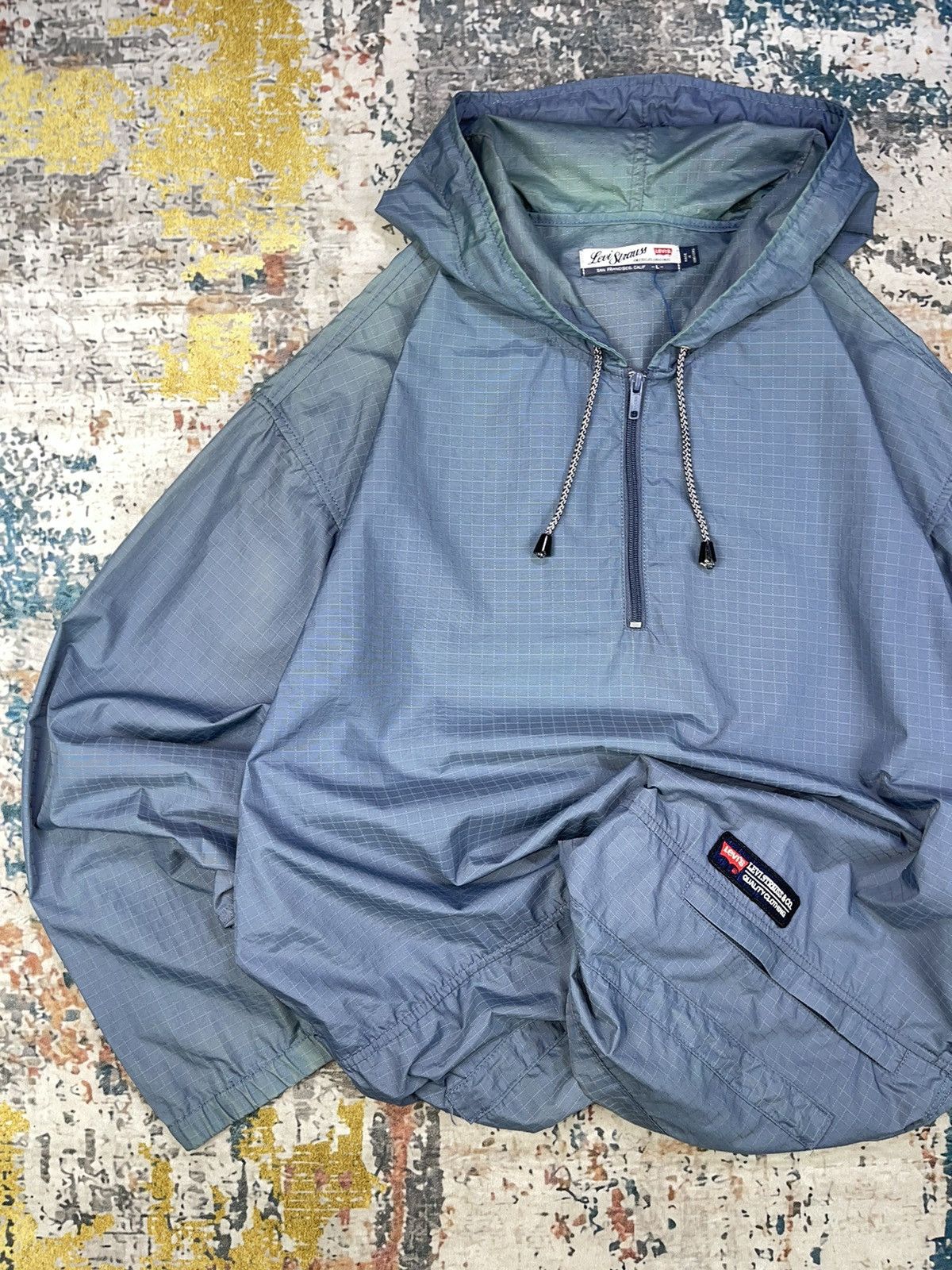 Levi's Vtg Levis Strauss Anorak Ripstop Pull Over Windbreaker Size US L / EU 52-54 / 3 - 2 Thumbnail