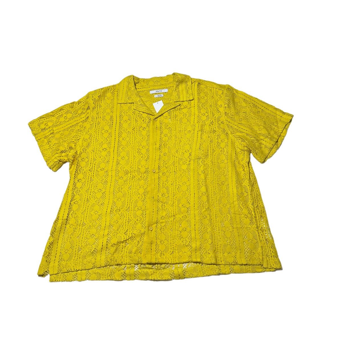Urban Outfitters Yellow lace short sleeve button up Size US L / EU 52-54 / 3 - 1 Thumbnail