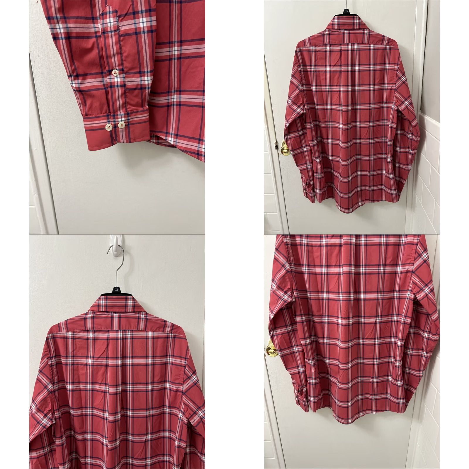 Brooks Brothers Brooks Brothers Shirt Mens M Pink Red Plaid Nylon Button-Down Pocket L/S Size US M / EU 48-50 / 2 - 8 Thumbnail
