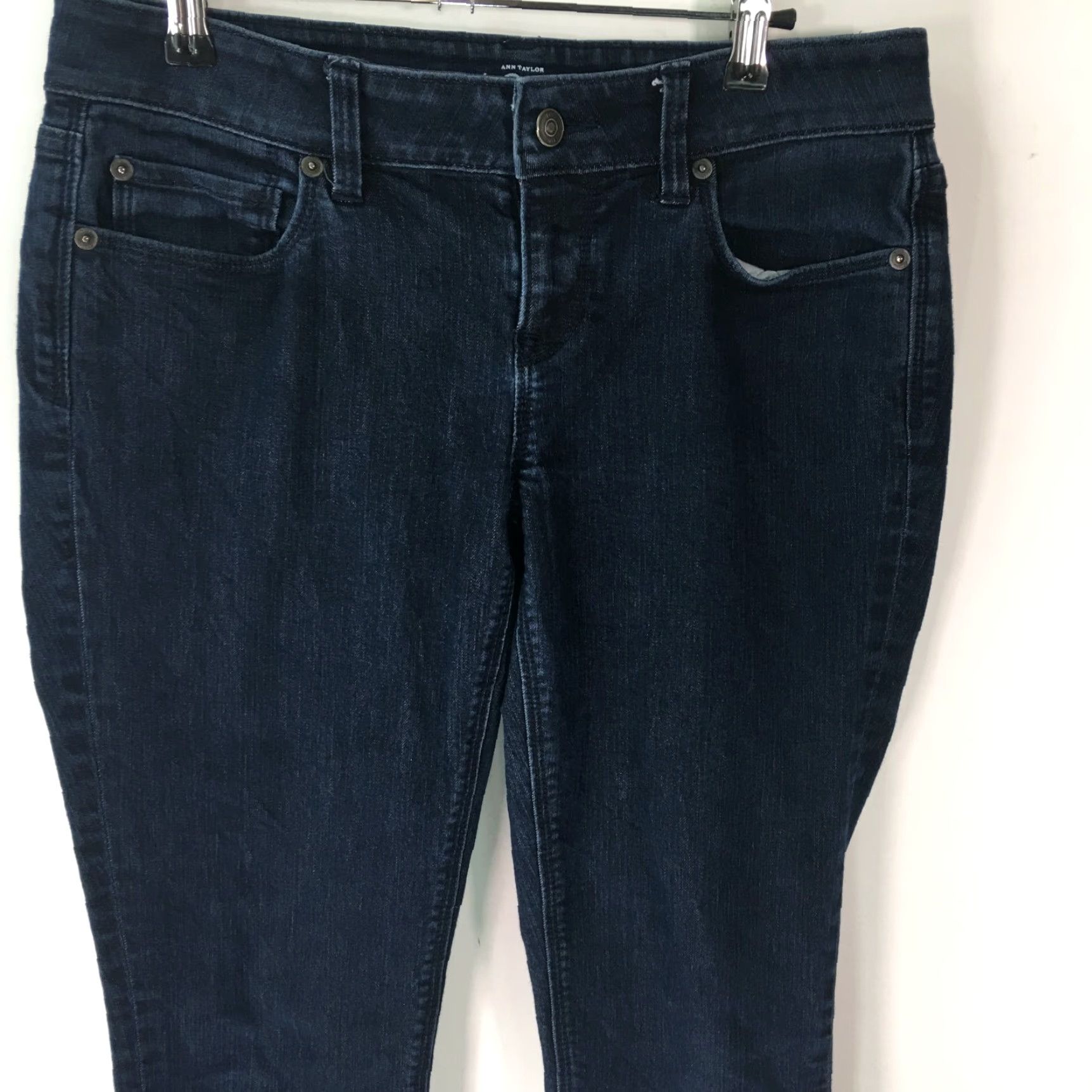 Ann Taylor Ann Taylor Loft Jeans Womens Flat Front Straight Curvy Skinny Blue Denim Size 4 Slim 32in Inseam 5-Pocket Size 27" / US 4 / IT 40 - 3 Thumbnail