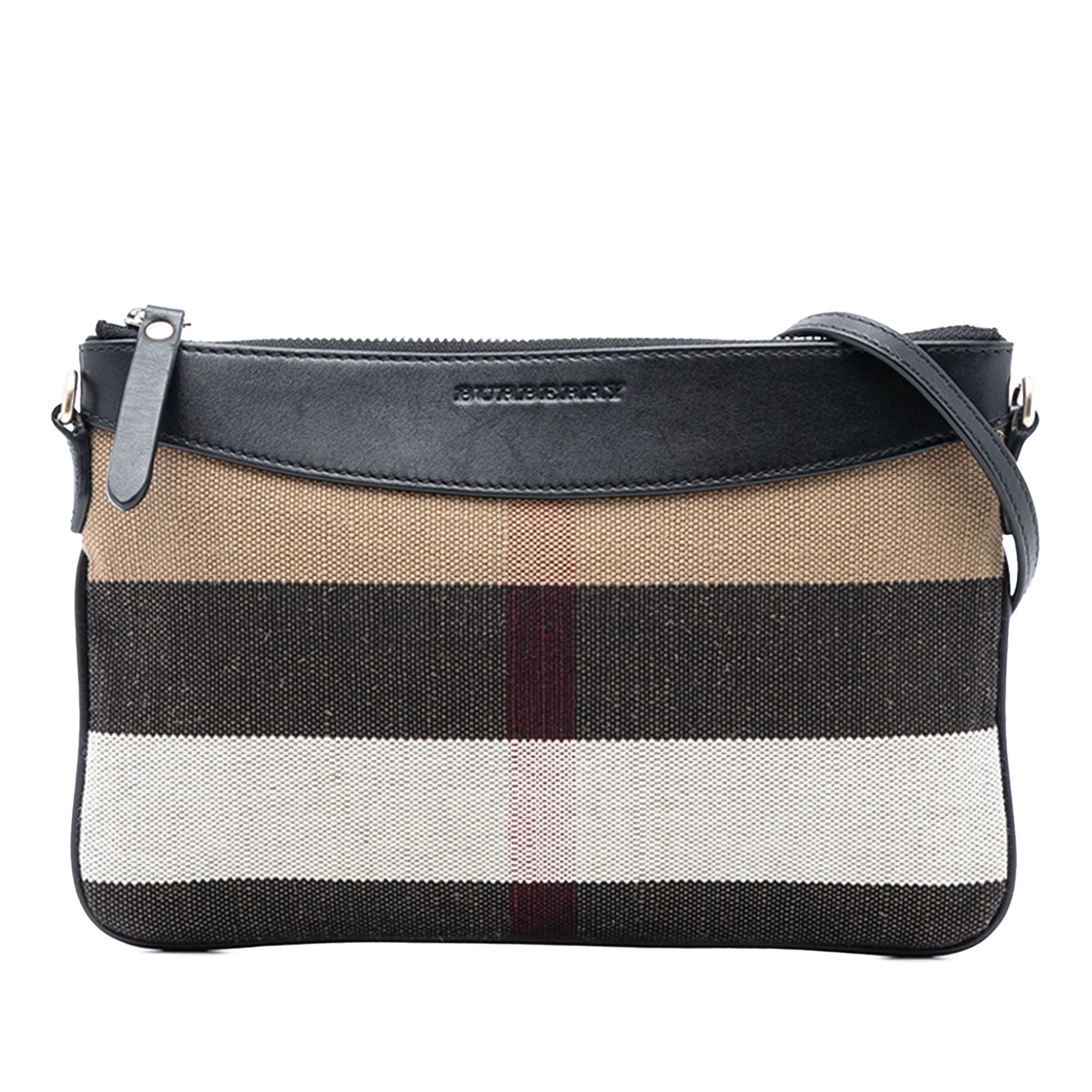 Burberry Burberry Mega Check Canvas Peyton Crossbody Size ONE SIZE - 1 Thumbnail