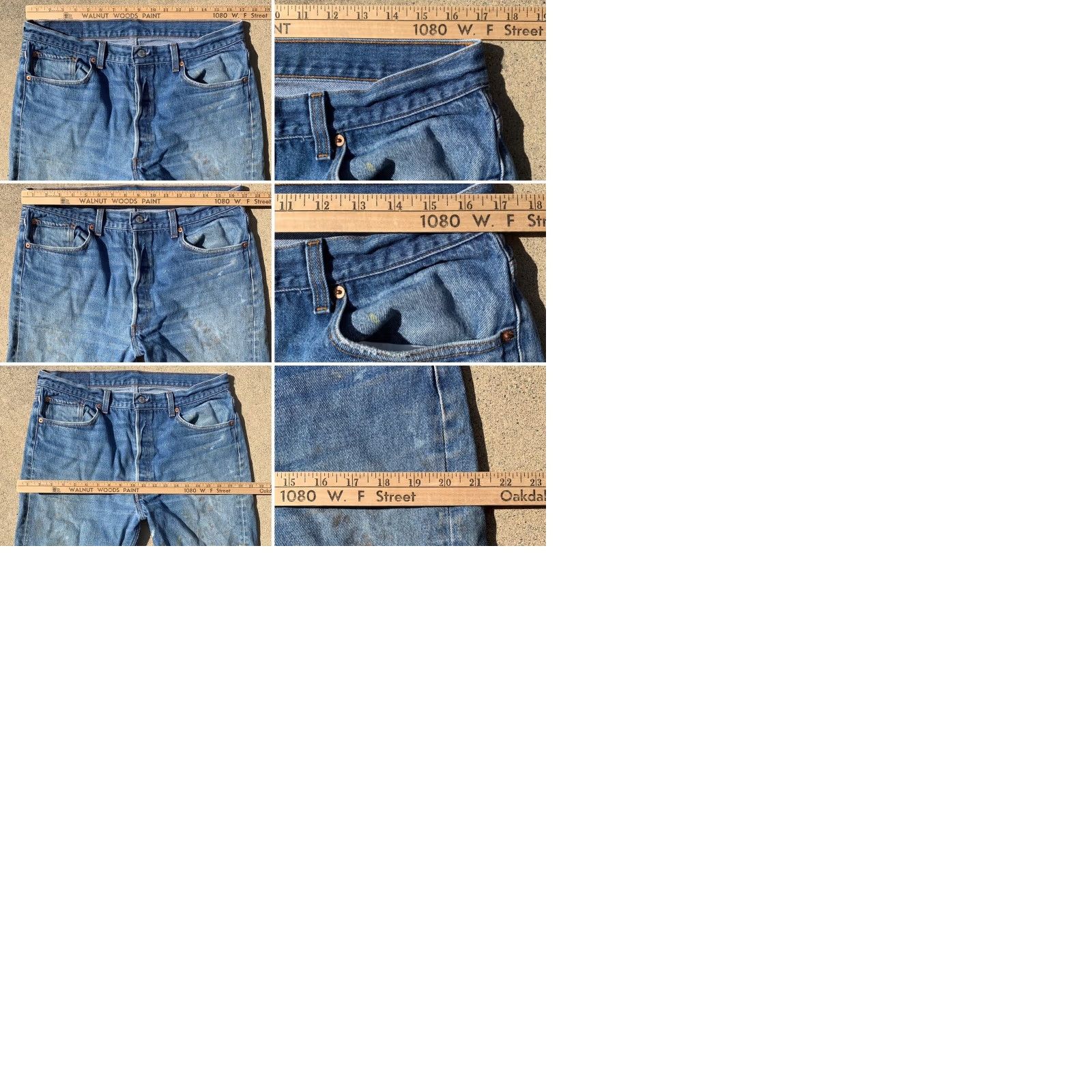 Levi's VINTAGE Levi's 501 Jeans Men's Jeans 38 W 32 L 32 Blue 5-Pocket Denim Button Fly See Pics California USA 501xx 1960s 70s 80s Distressed Vintage Size US 38 / EU 54 - 9 Thumbnail