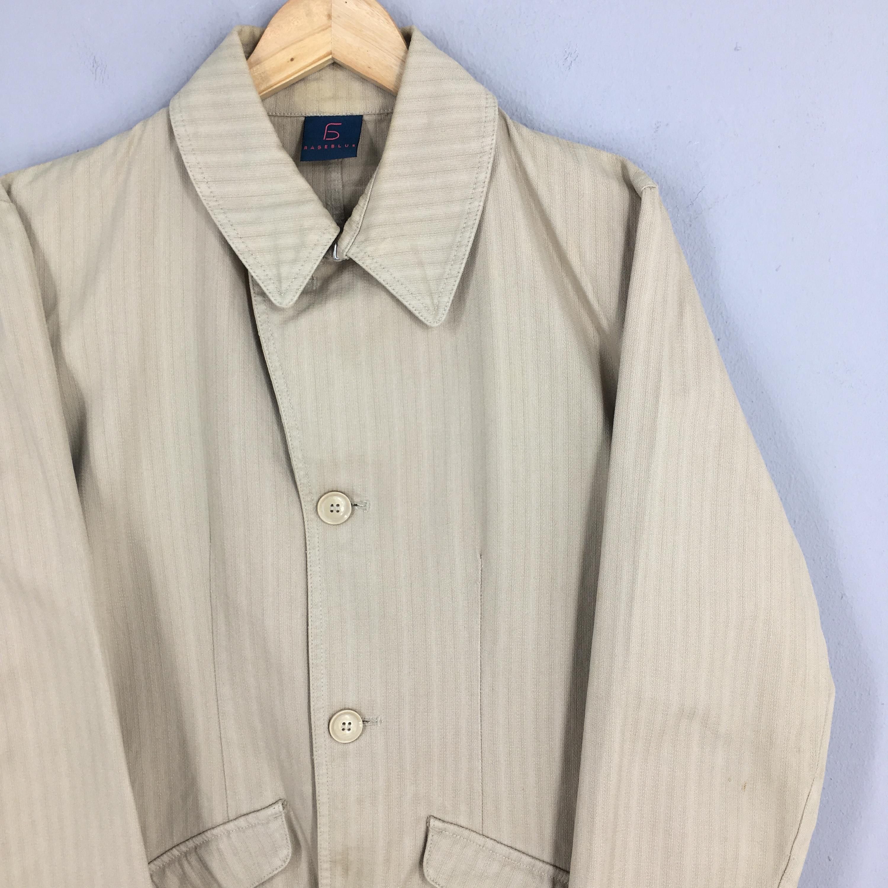 RAGEBLUE Vintage 90s Rageblue Japanese Workers Beige Jacket Medium Size US M / EU 48-50 / 2 - 2 Thumbnail