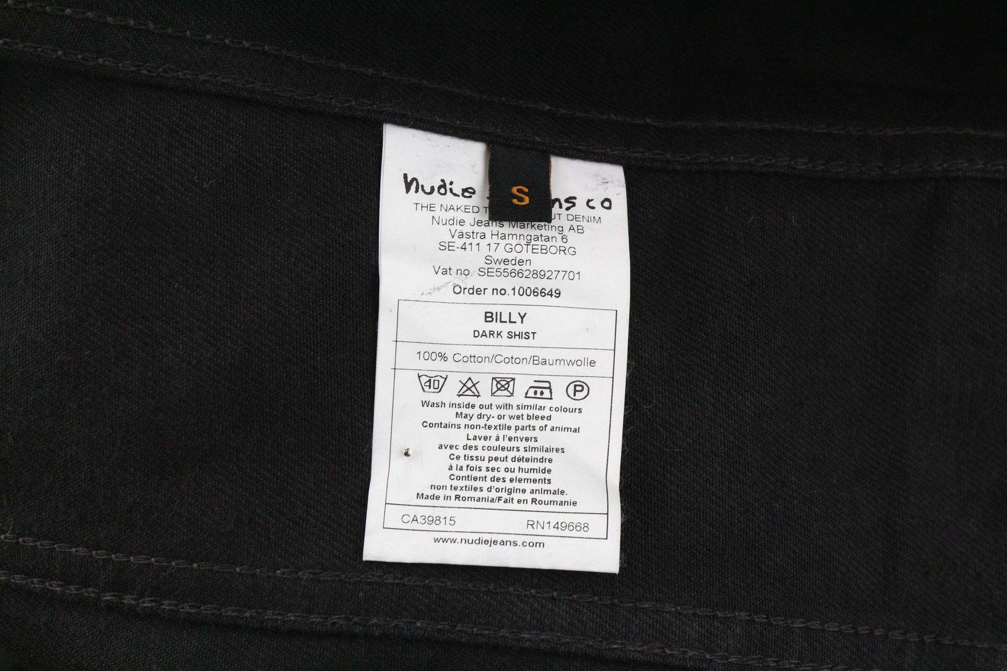 Nudie Jeans BILLY S Dark Shist Denim Jacket 81041 Size US S / EU 44-46 / 1 - 7 Thumbnail