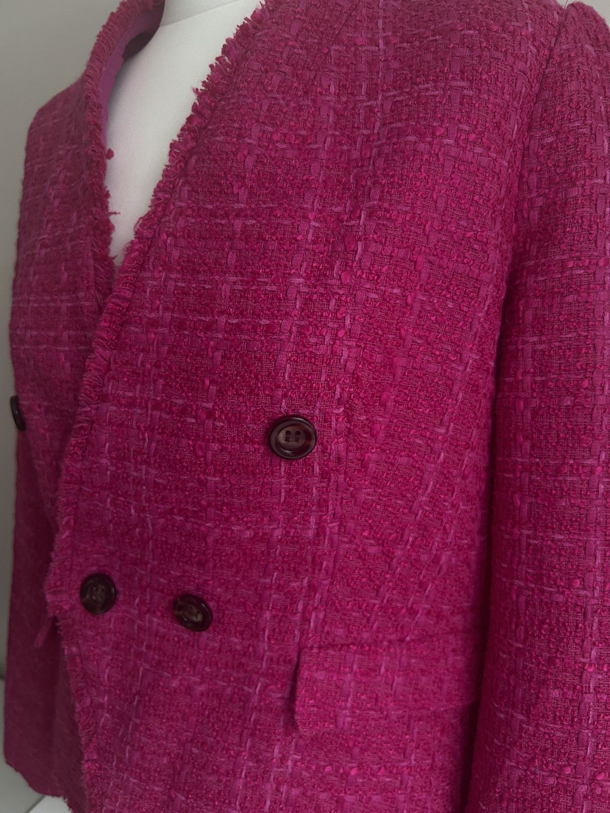 Ann Taylor pink blazer ann taylor tweed Size M / US 6-8 / IT 42-44 - 5 Thumbnail