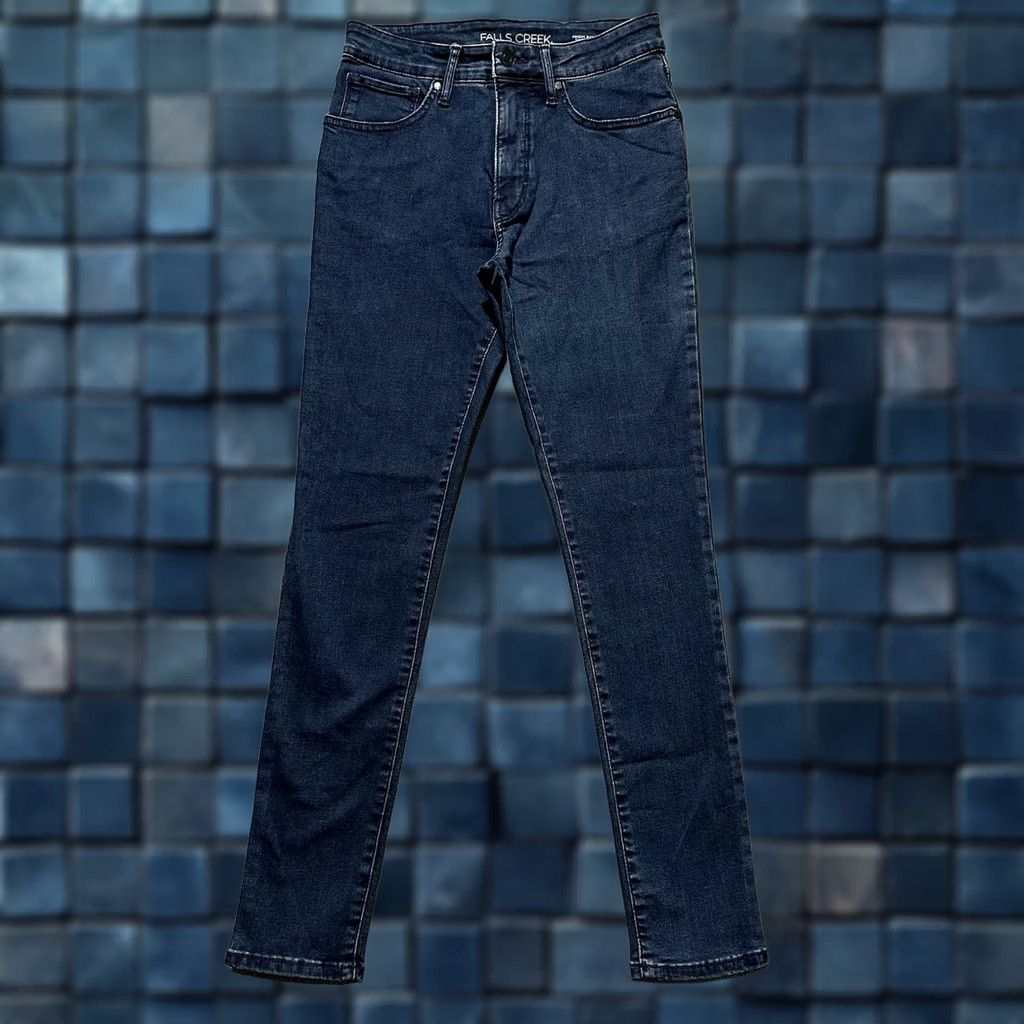 Vintage Falls Creek Jeans Womens 8 Blue Denim Dark Wash High Rise Skinny Stretch Size 30" / US 8 / IT 44 - 1 Thumbnail