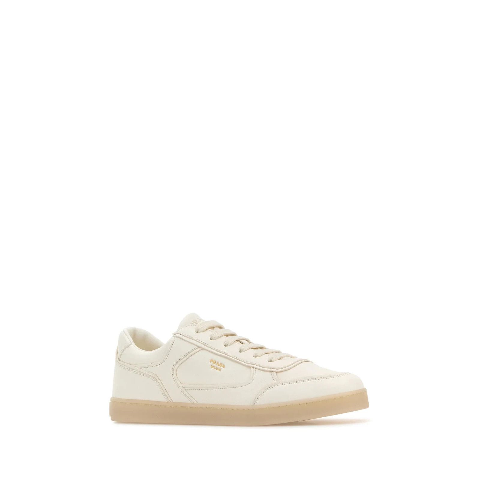 Prada PRADA White Leather Sneakers New And Authentic (Men's size:9 Size US 9 / EU 42 - 2 Thumbnail
