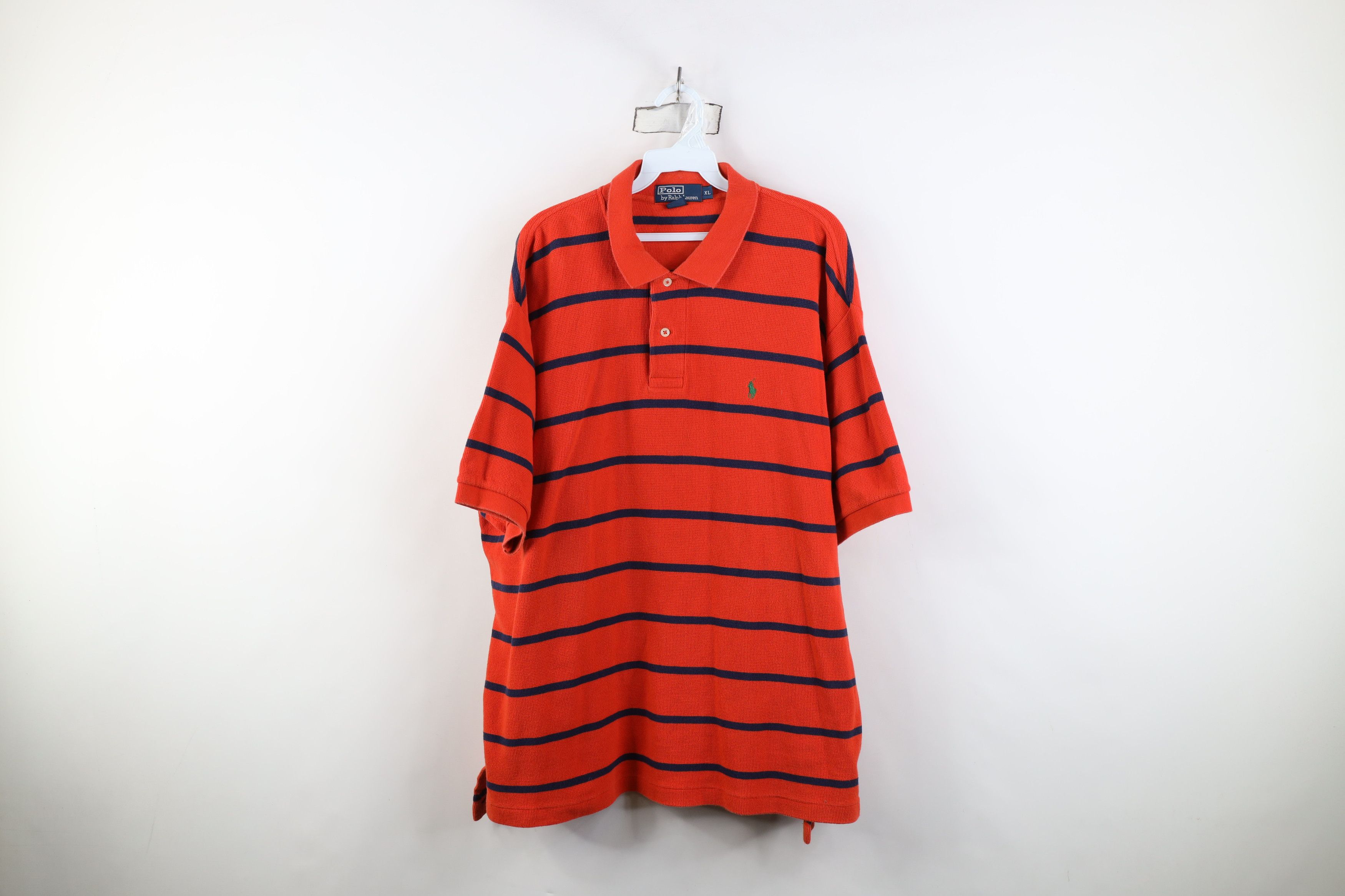 Ralph Lauren Vintage 90s Ralph Lauren Thermal Knit Golf Polo Shirt Size US XL / EU 56 / 4 - 1 Thumbnail