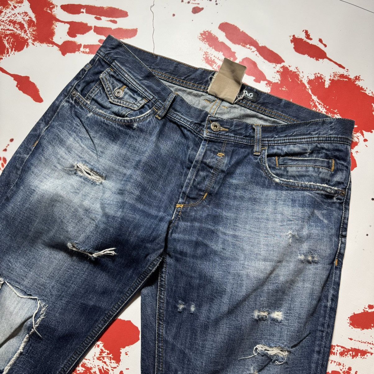 Dolce & Gabbana vintage y2k distressed flared dolce gabbana jeans Size US 36 / EU 52 - 6 Thumbnail