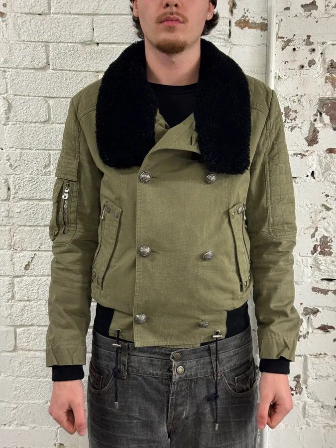 Balmain AW2014 Balmain Military Green Officer Jacket Size US M / EU 48-50 / 2 - 1 Thumbnail