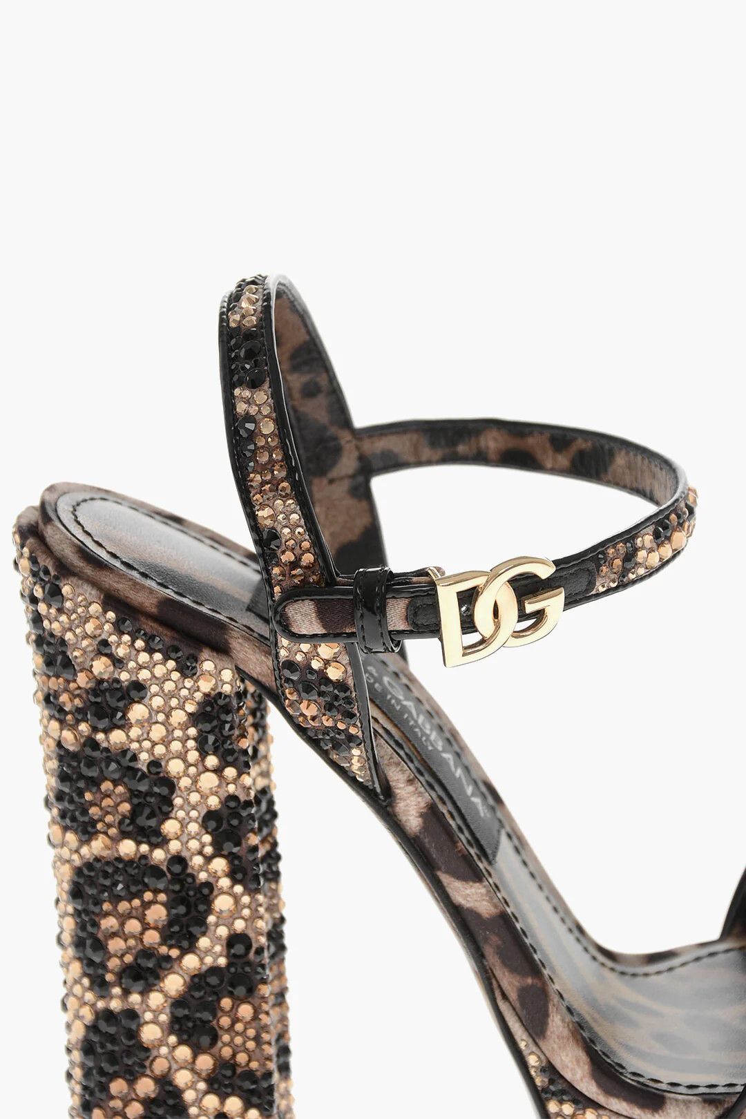 Dolce & Gabbana og1mm0426 Animalier Satin Platform Sandals in Brown Size US 7.5 / IT 37.5 - 5 Thumbnail