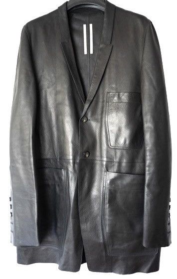 Rick Owens Rick Owens Black Leather Lido Jacket Size US M / EU 48-50 / 2 - 1 Thumbnail