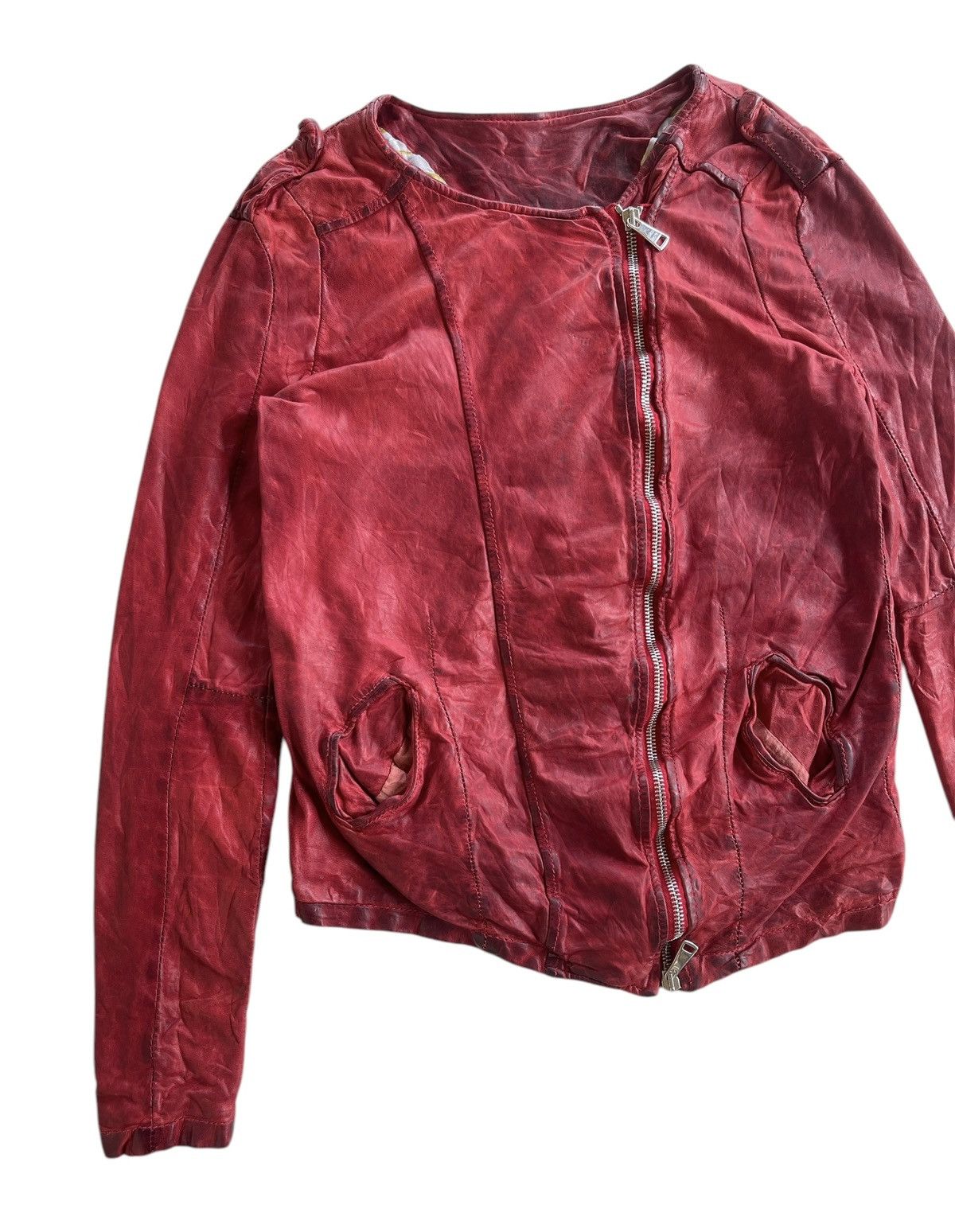 Giorgio Brato Giorgio Brato Leather Dirty Bikers Jacket Size S / US 4 / IT 40 - 4 Thumbnail