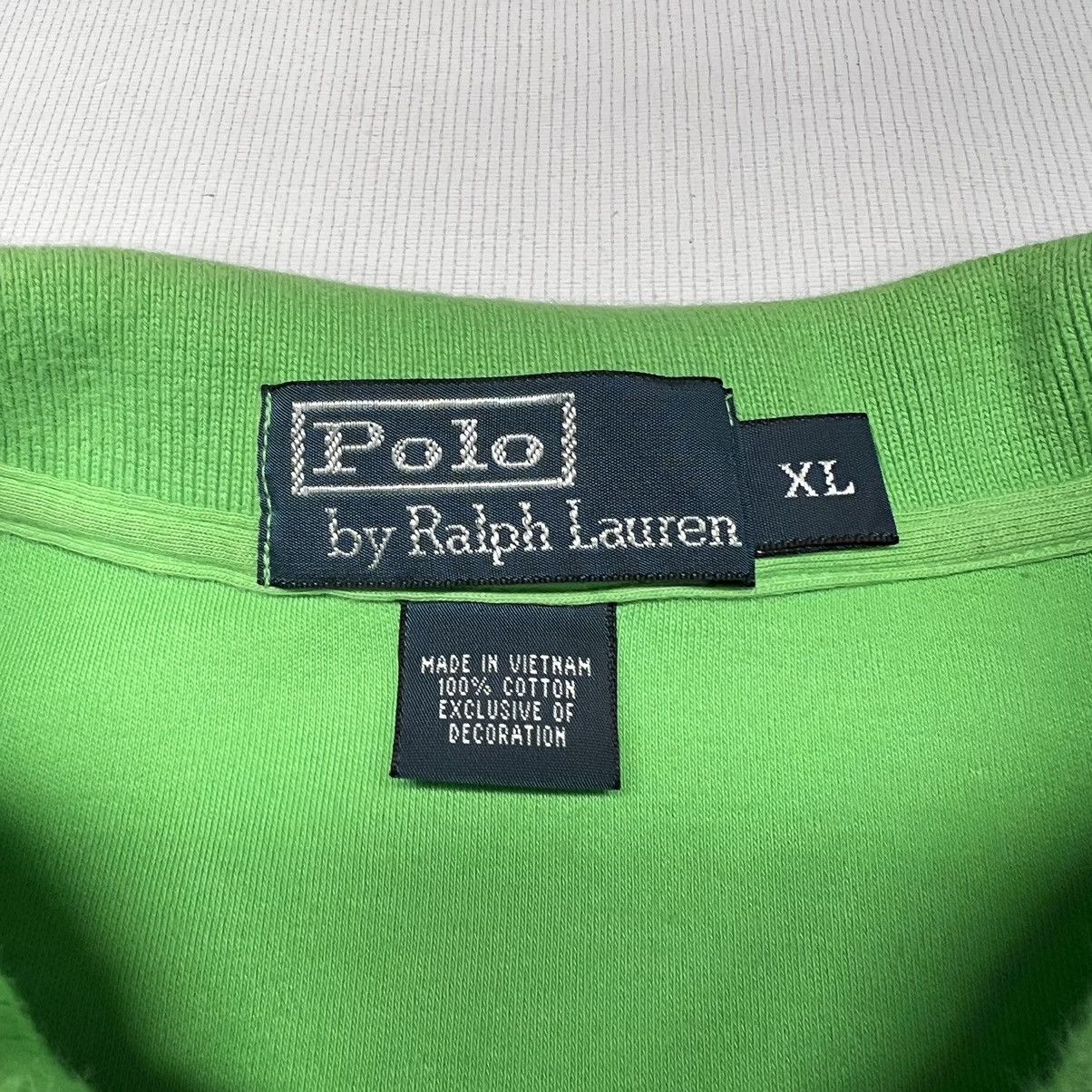Polo Ralph Lauren × Vintage VTG Polo Ralph Lauren Polo Shirt Green Purple Short Sleeve Size US XL / EU 56 / 4 - 5 Thumbnail