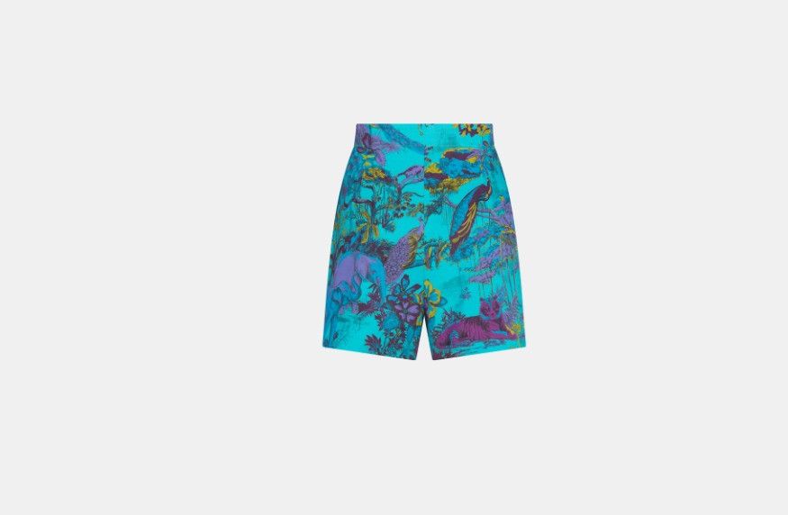 Dior o1w1db10824 Wool & Silk Short in Multicolor Size 25" / US 0 / IT 36 - 2 Thumbnail