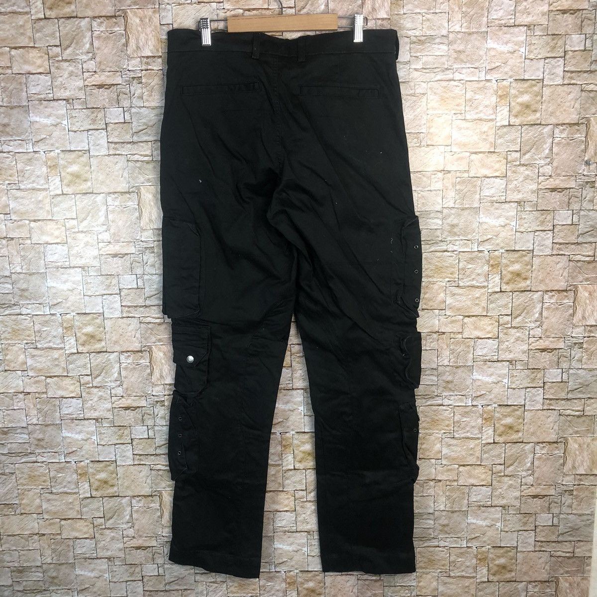 HYDROGEN DL Hydrogen H2J Black Cargo Multipocket Pants #A78 Size US 34 / EU 50 - 19 Thumbnail