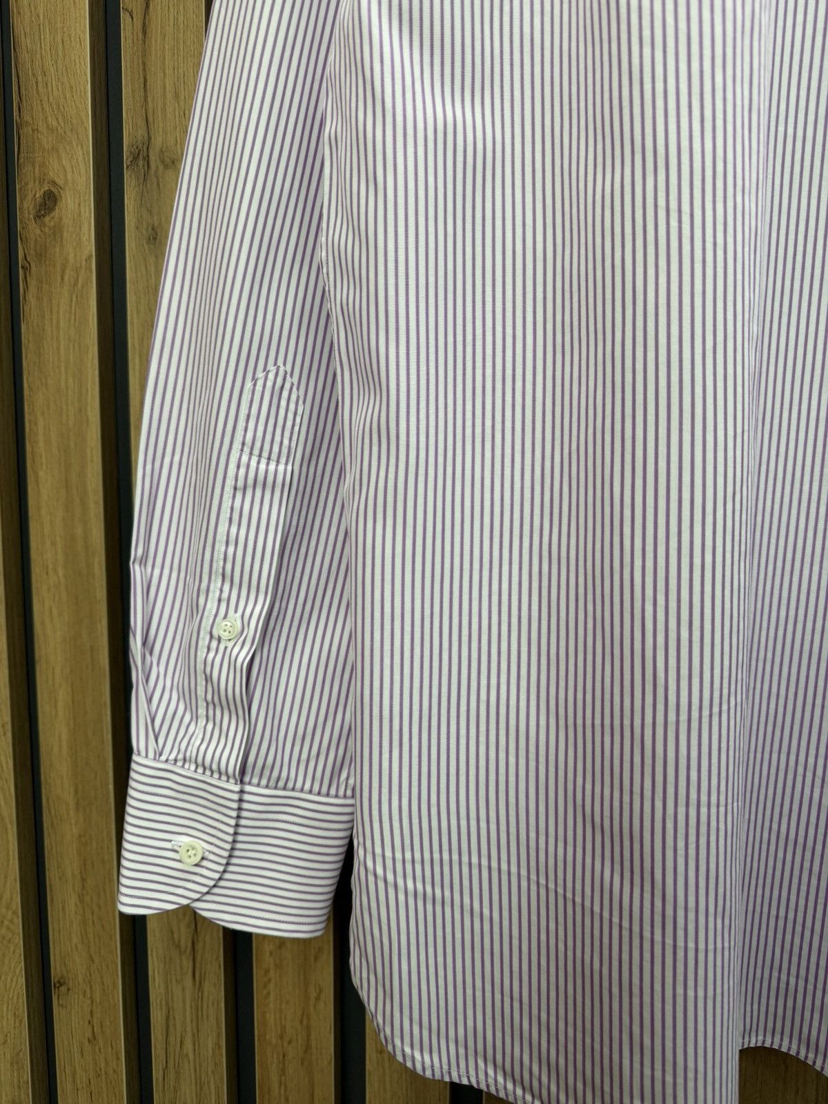 Doriani Doriani Milano Purple Striped Shirt Size 42 16 1/2 Size US L / EU 52-54 / 3 - 7 Thumbnail