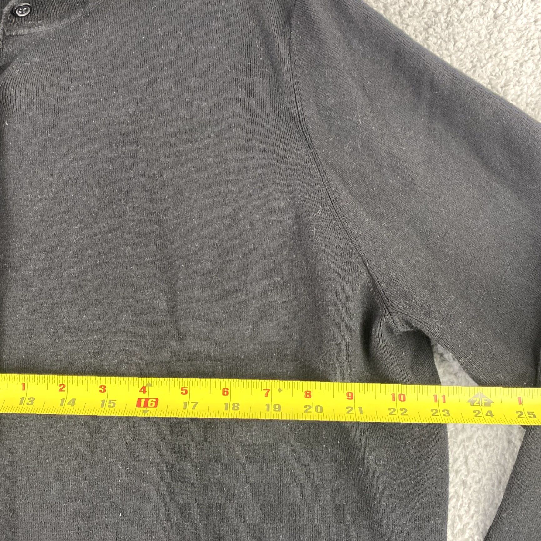 Eddie Bauer Eddie Bauer Cardigan Sweater Women 3XL Black Front Button Up Cotton Mock Neck 42-10 Womens Size XXL / US 16-18 / IT 52-54 - 4 Thumbnail