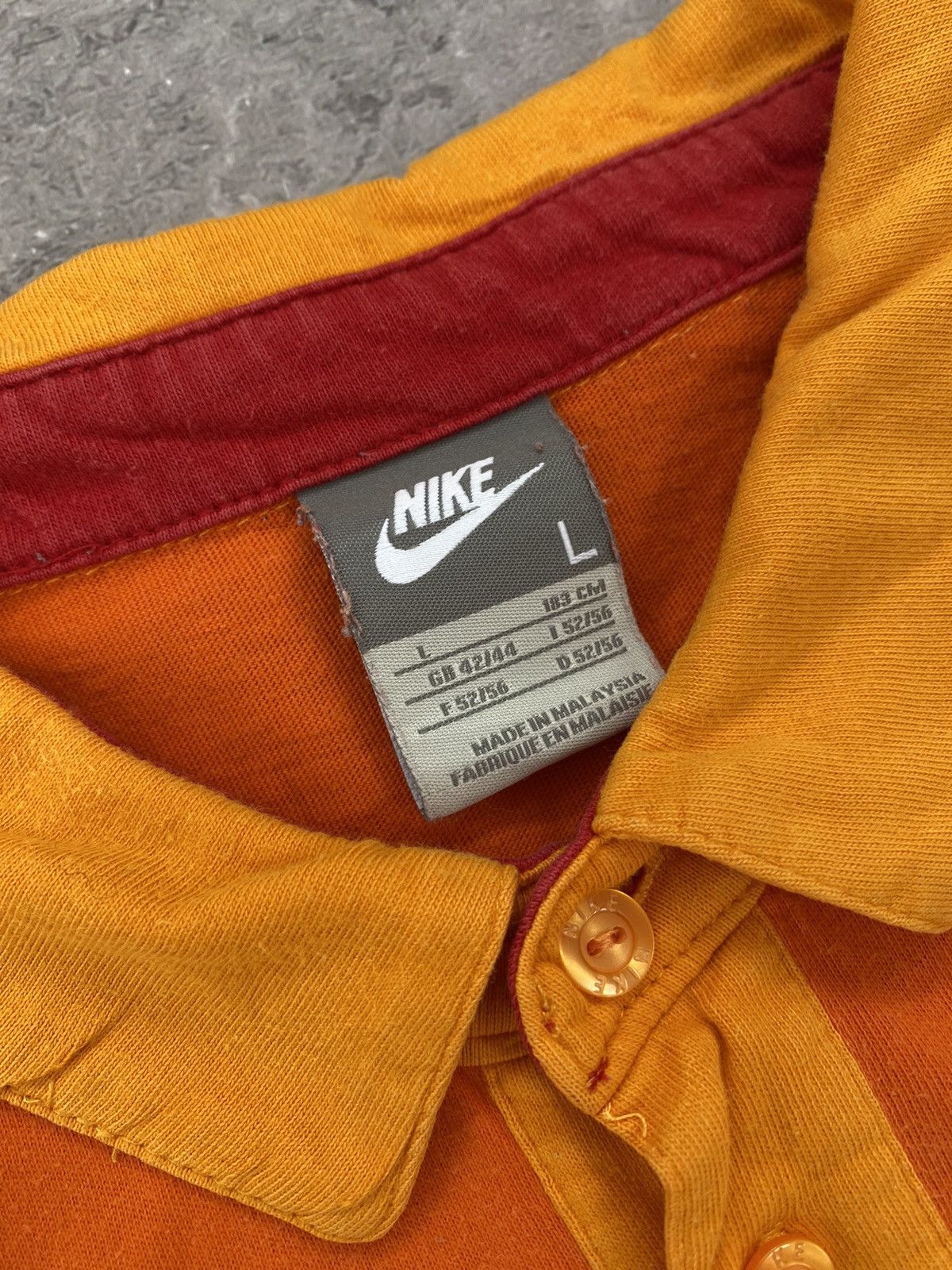 Nike Vintage Y2K Nike Big Logo “ESCAPE THE CITY” Orange Polo Size US L / EU 52-54 / 3 - 11 Thumbnail