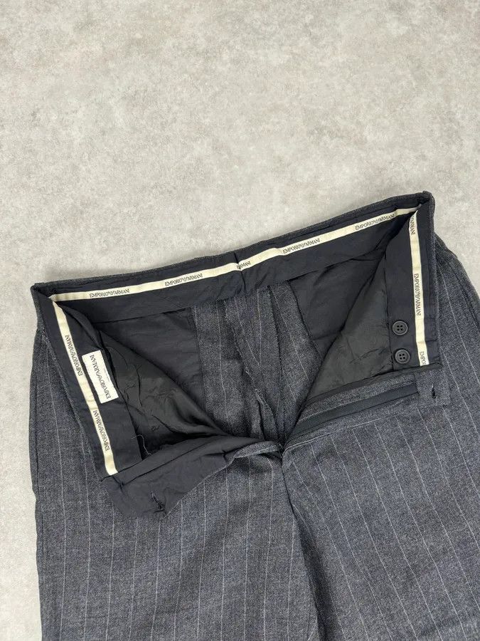 Emporio Armani AW2003 Emporio Armani Grey Wool Striped Classy Pants Size US 34 / EU 50 - 9 Thumbnail
