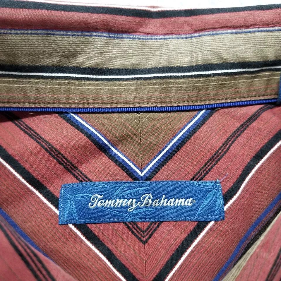Tommy Bahama Tommy Bahama Shirt Mens XL Striped Long Sleeve Pocket Size US XL / EU 56 / 4 - 8 Thumbnail